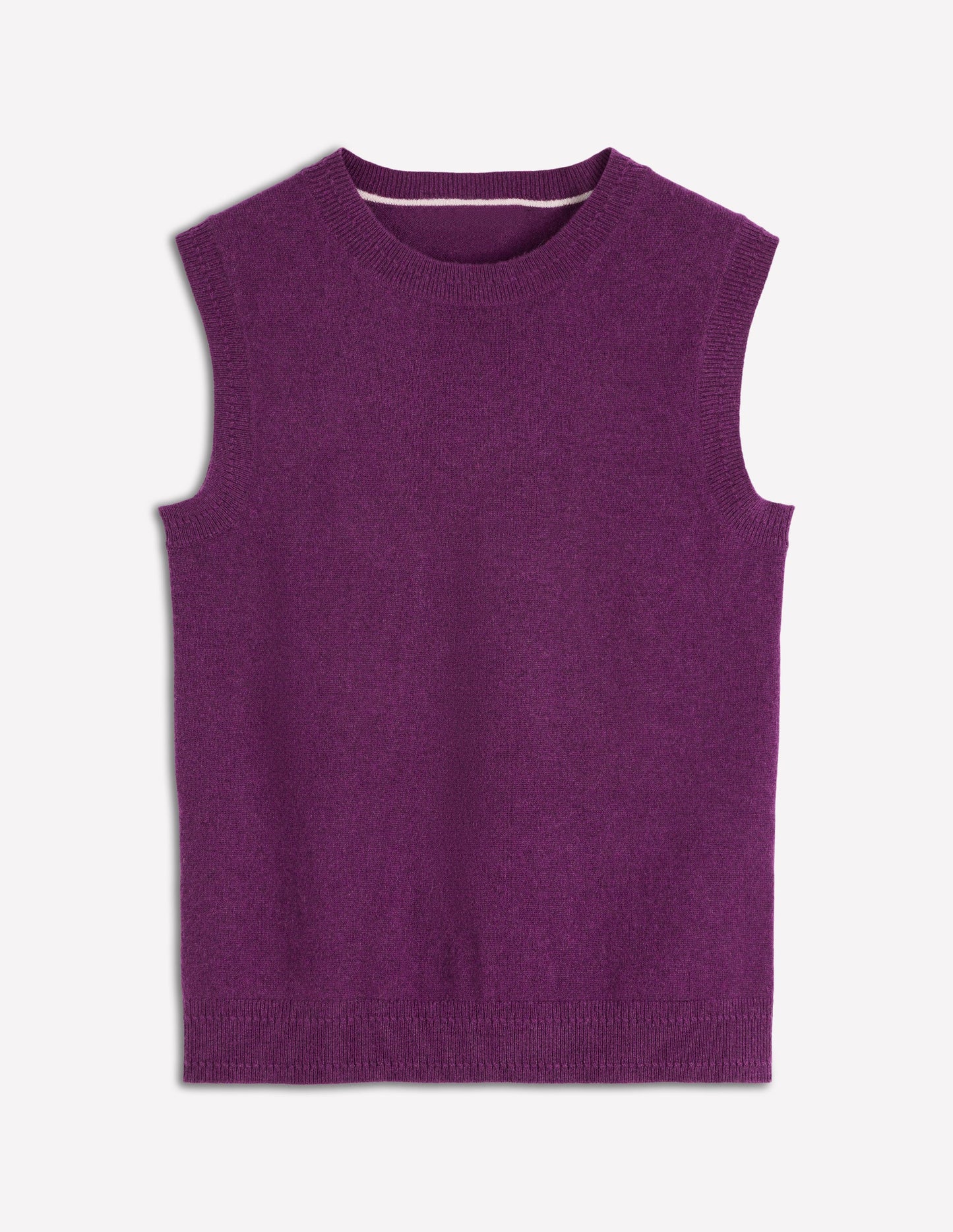 Eva Cashmere Tank-Plum Melange