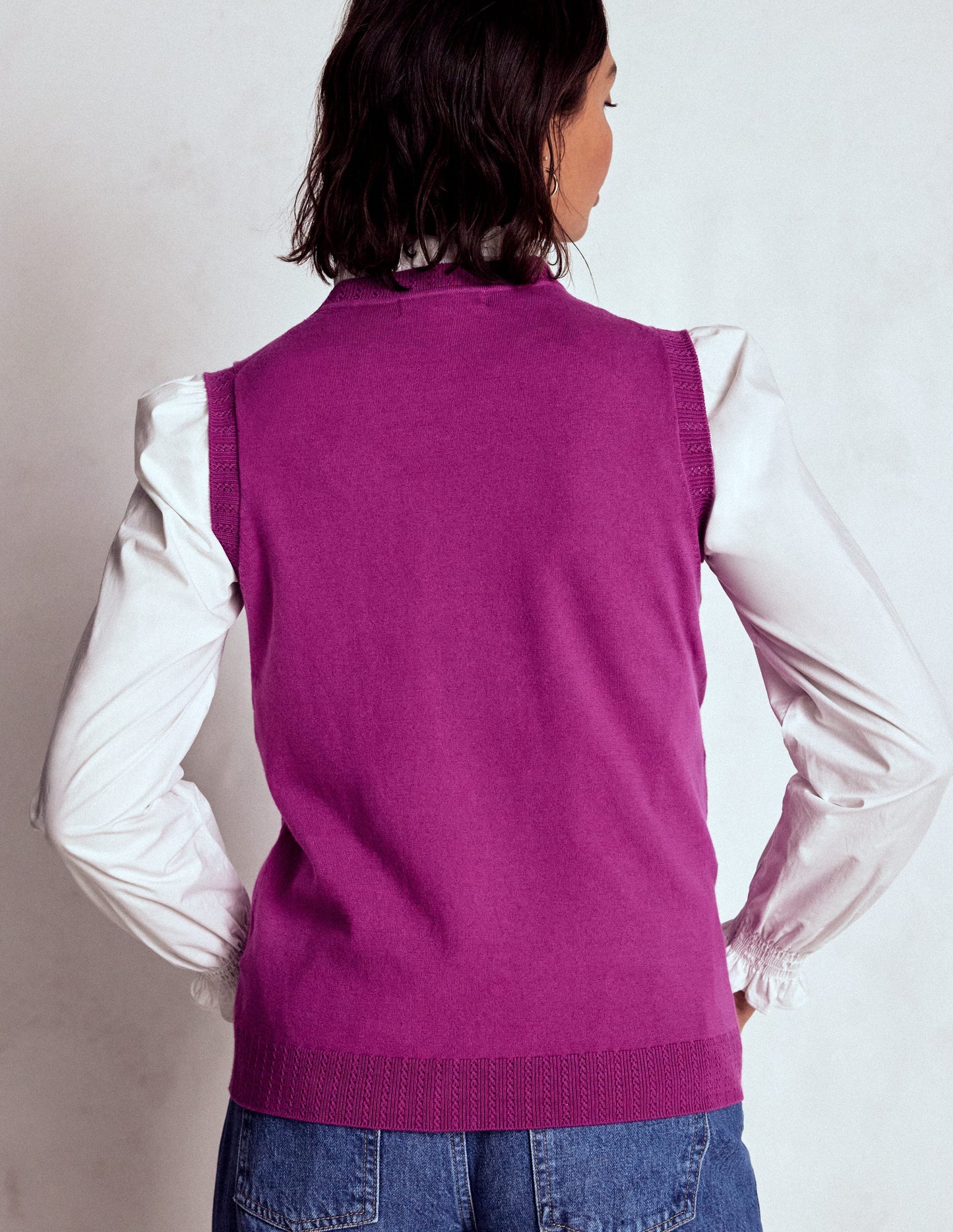 Emilia Cotton Crew Neck Tank-Regal Purple