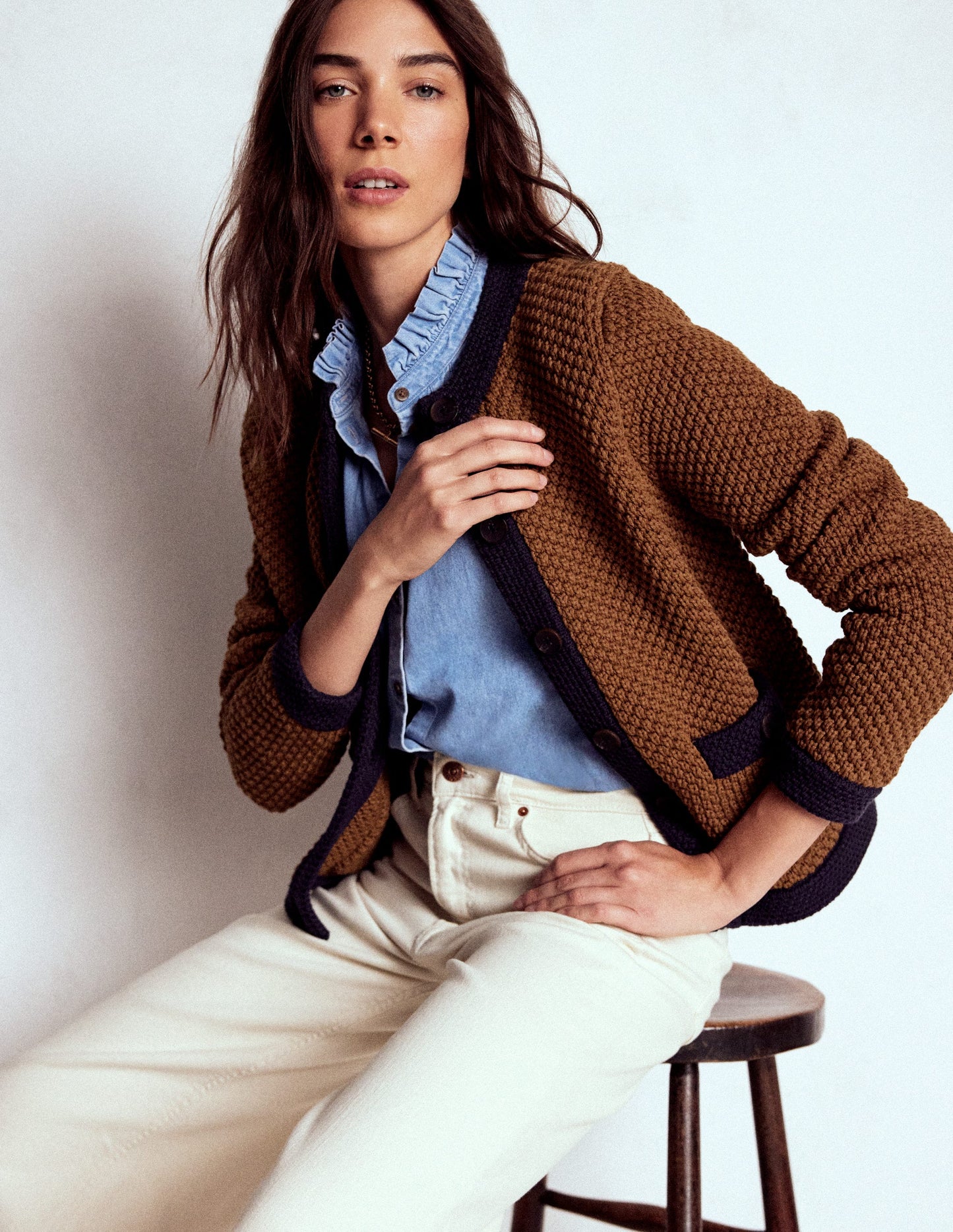 Libby Knitted Jacket-Camel