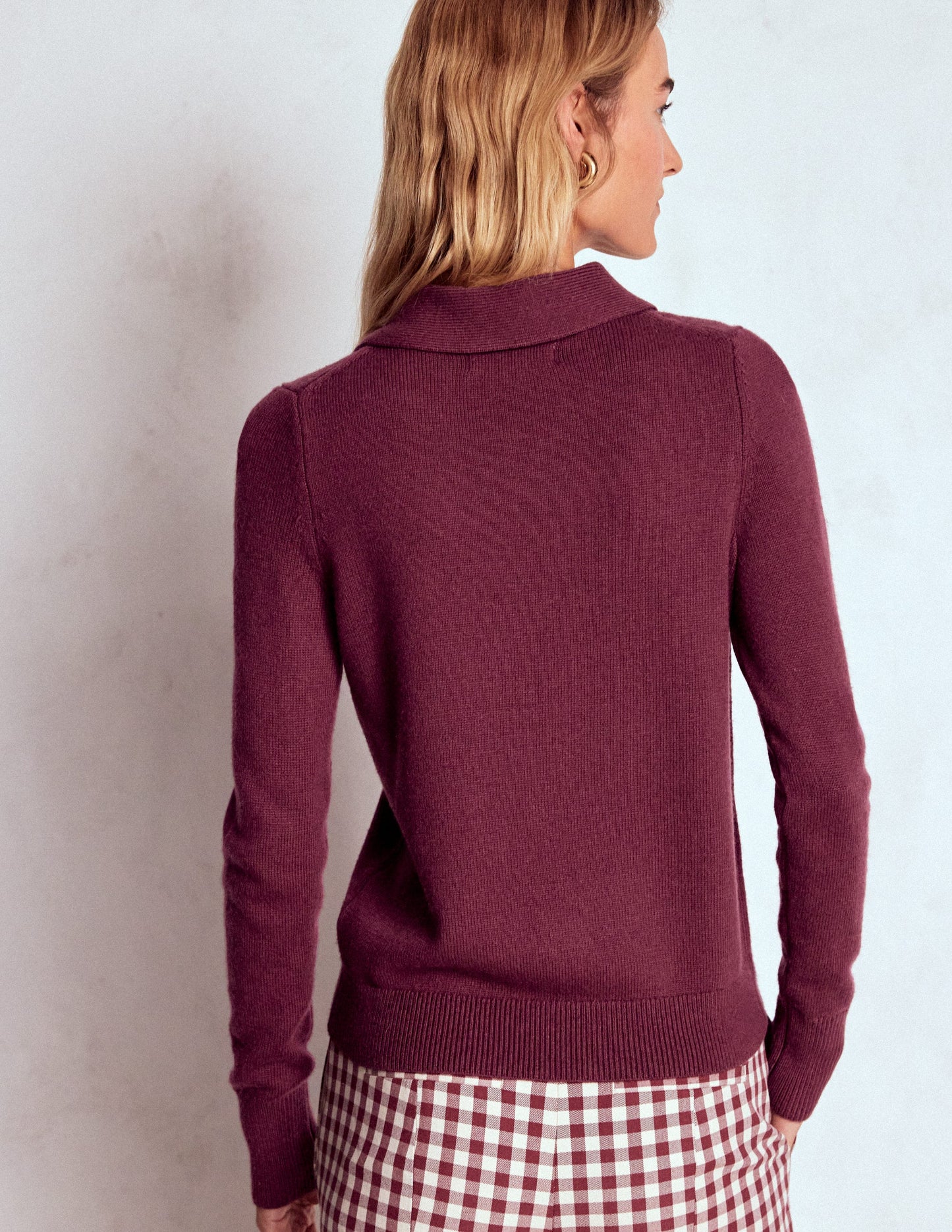 Knitted Bow Jumper-Deep Wisteria