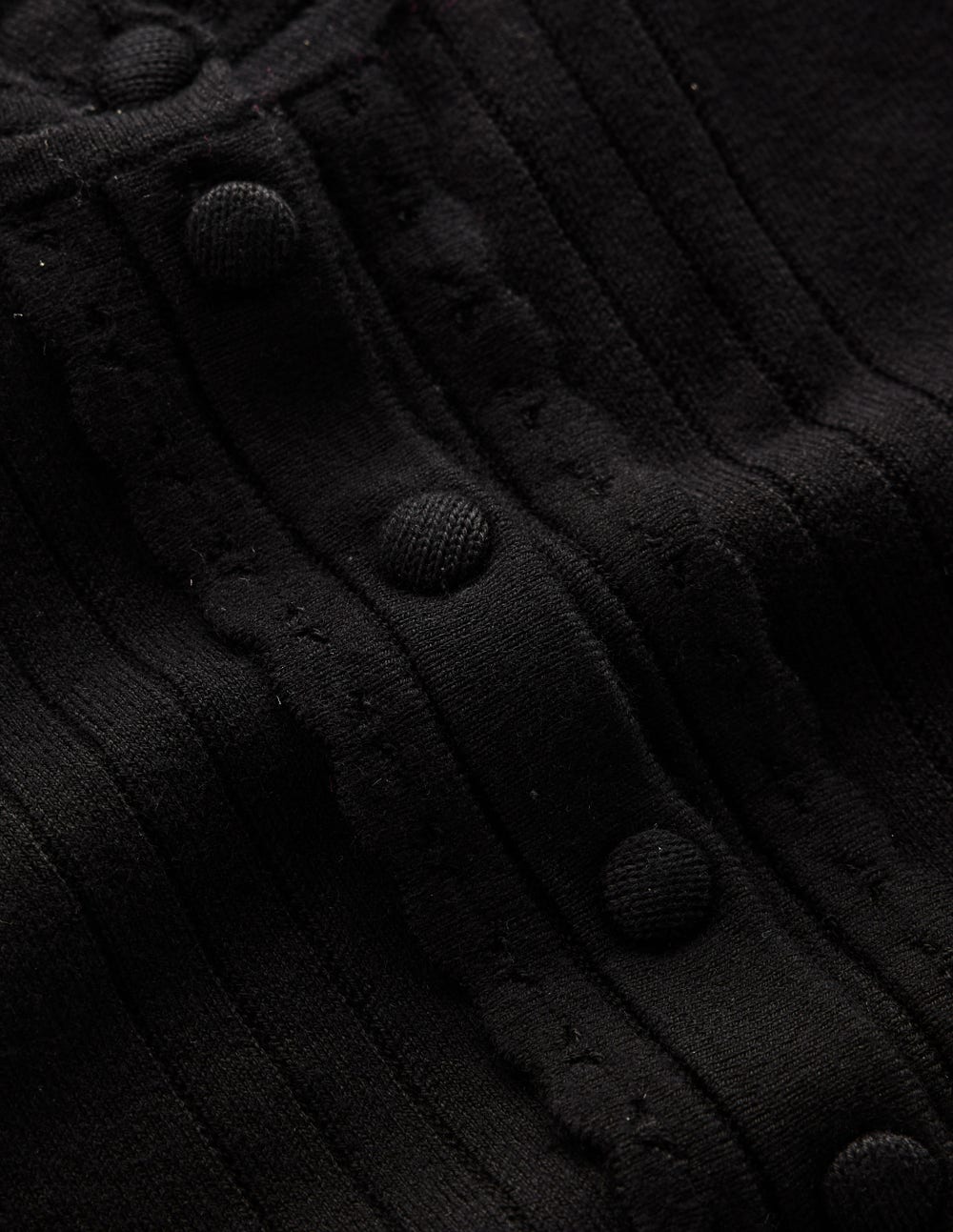 Angela Cotton Scallop Jumper-Black