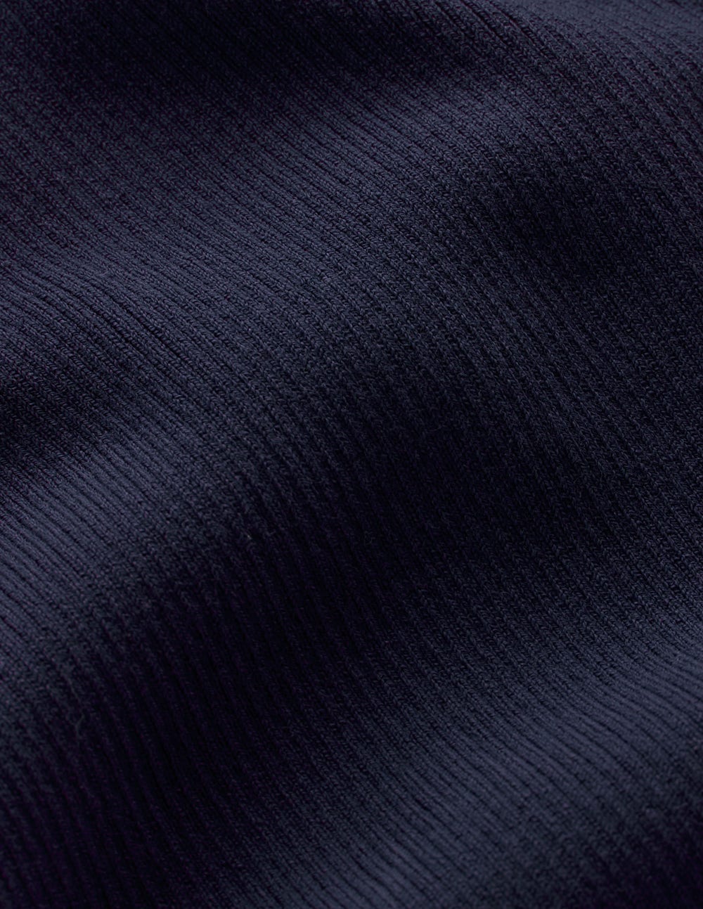 Rib Henley Top-Navy