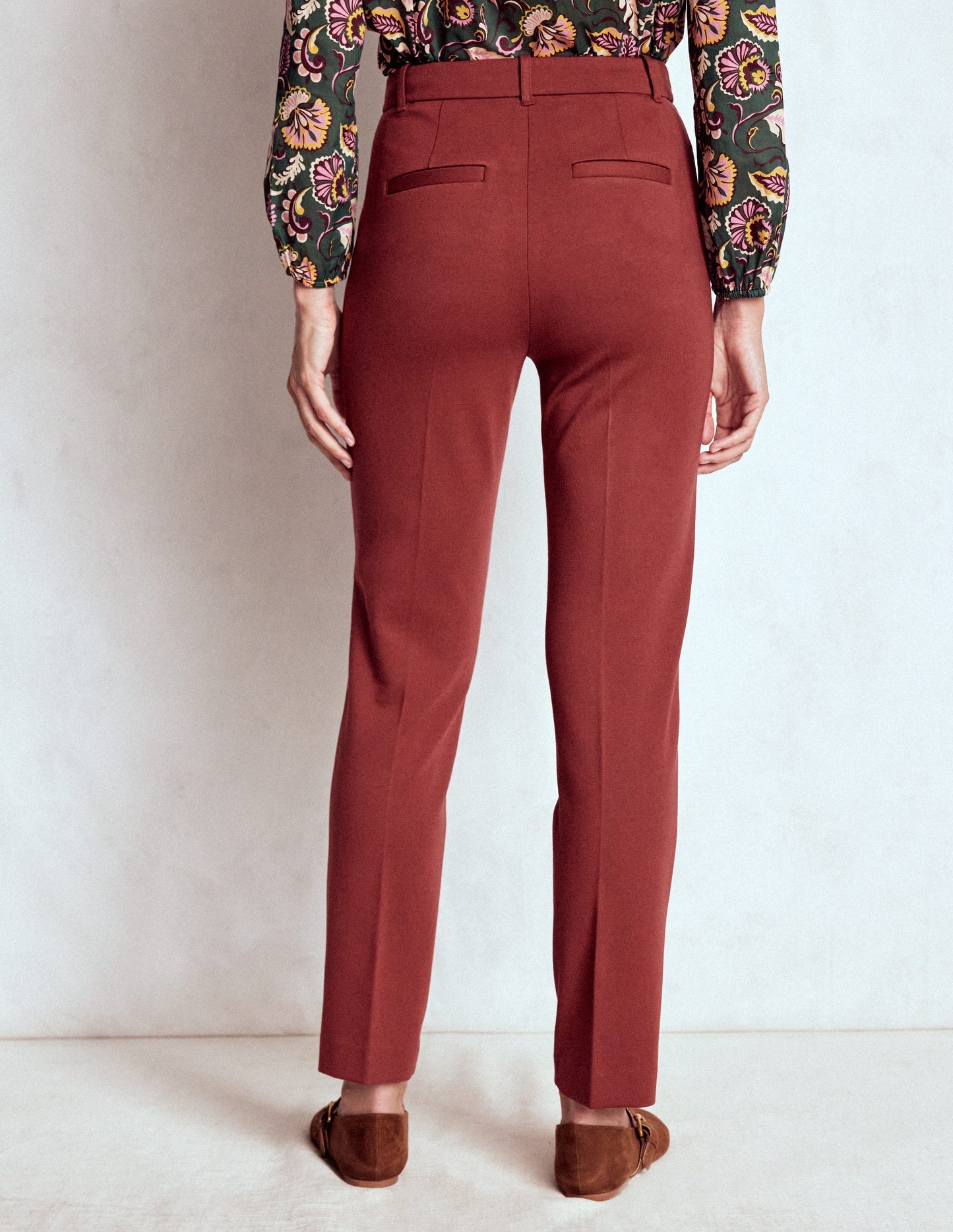 Highgate Ponte Trousers-Chestnut