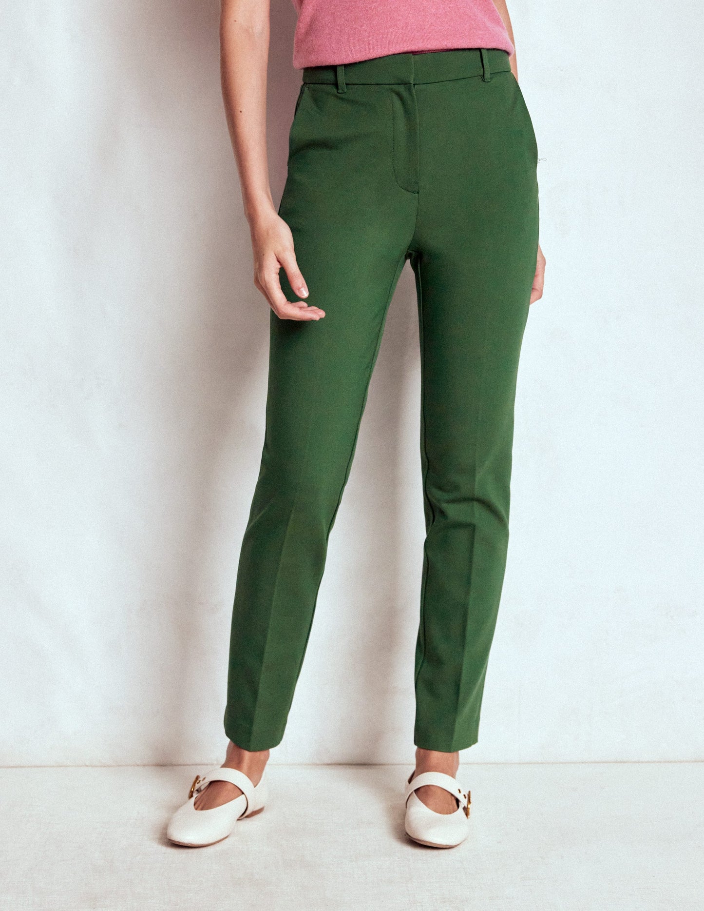 Highgate Ponte Trousers-Hunter Green