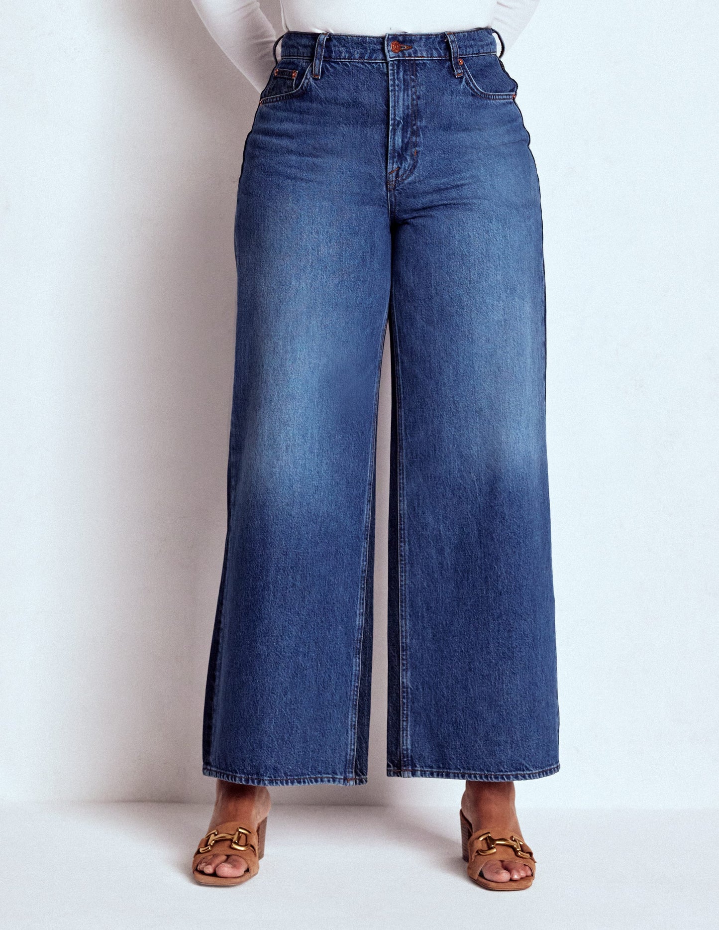 High Rise Wide Leg Jeans-Hotch Potch