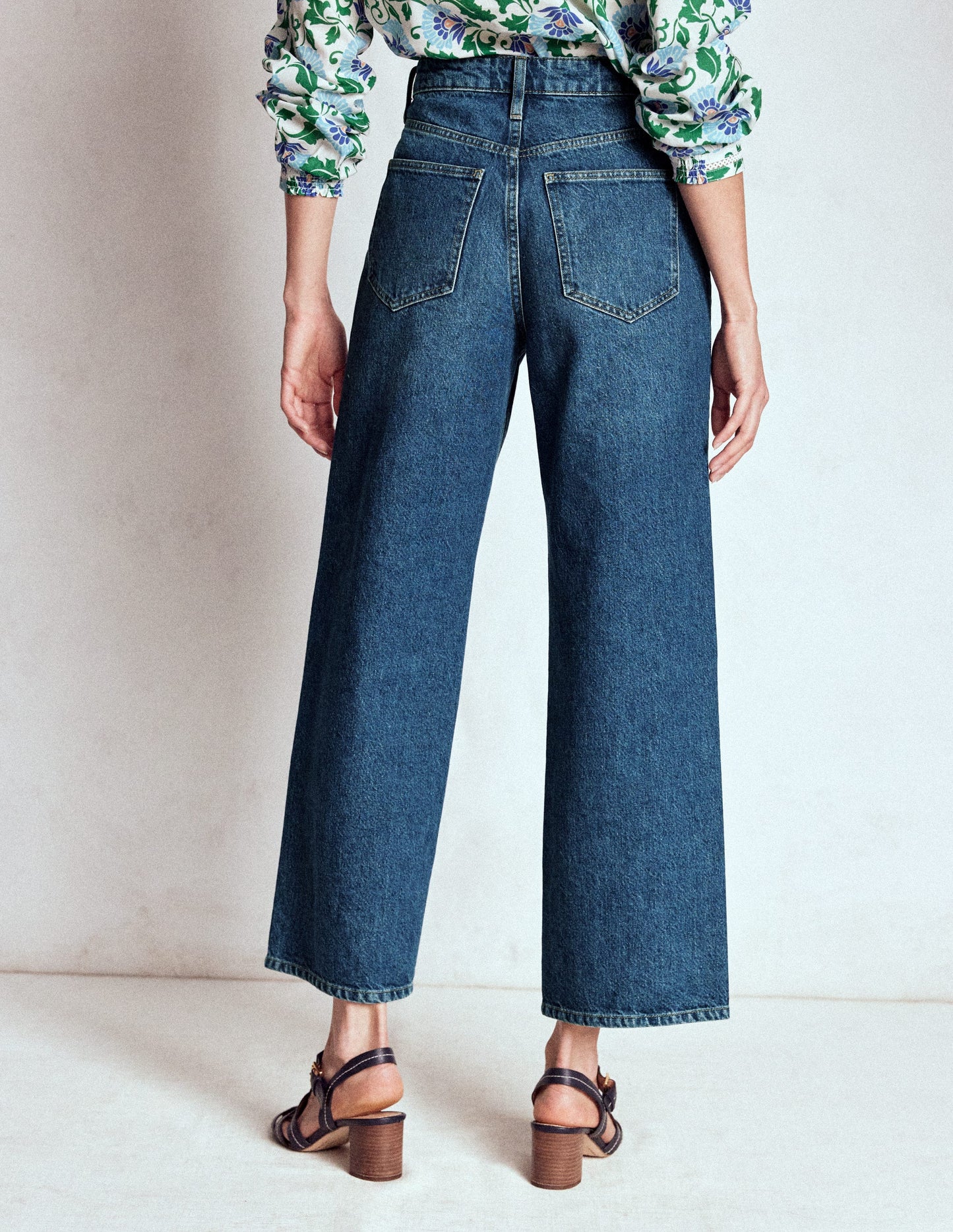 High Rise Straight Crop Jeans-Mid Vintage