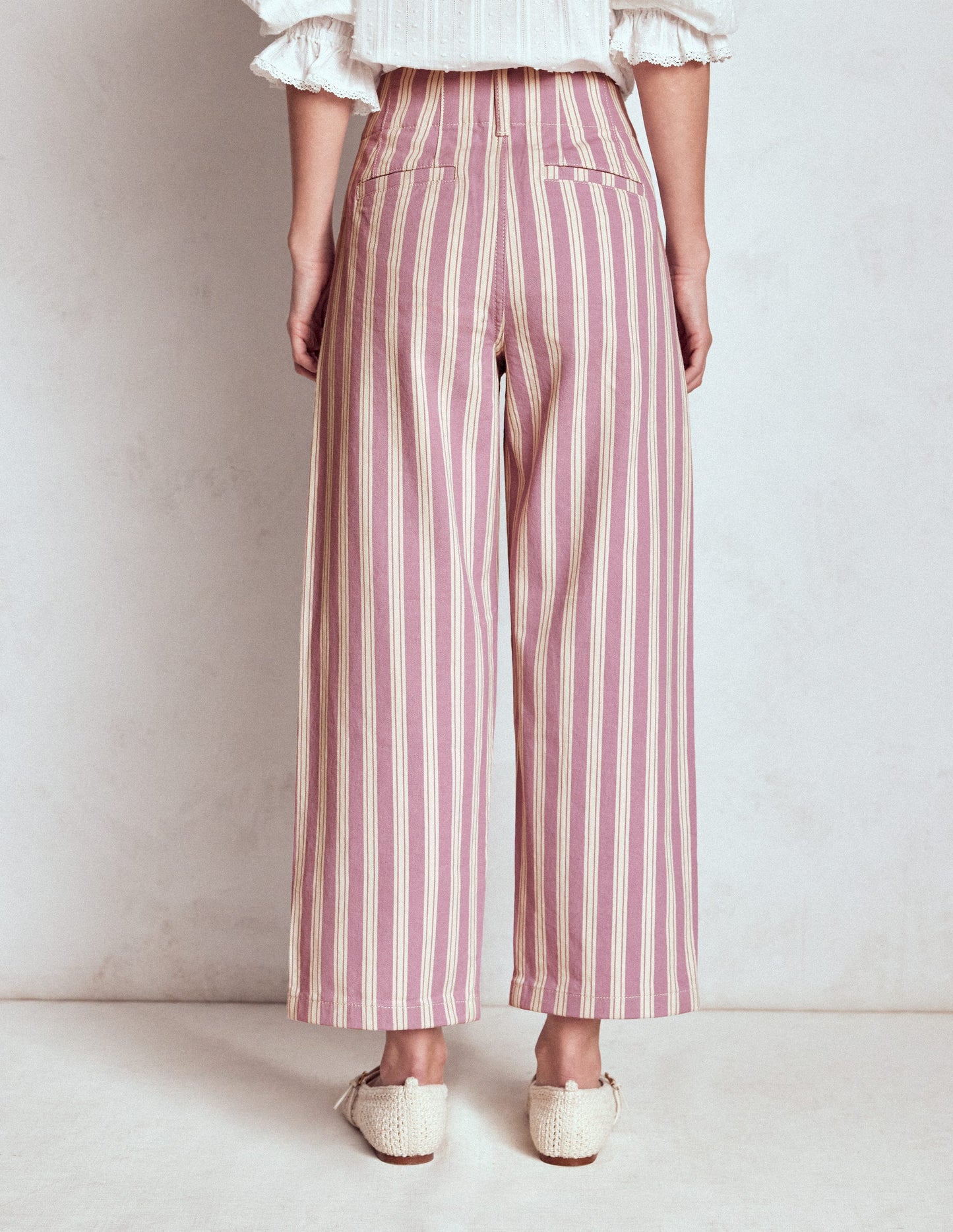 Primrose Patch Pocket Trousers-Lilac Tram Stripe