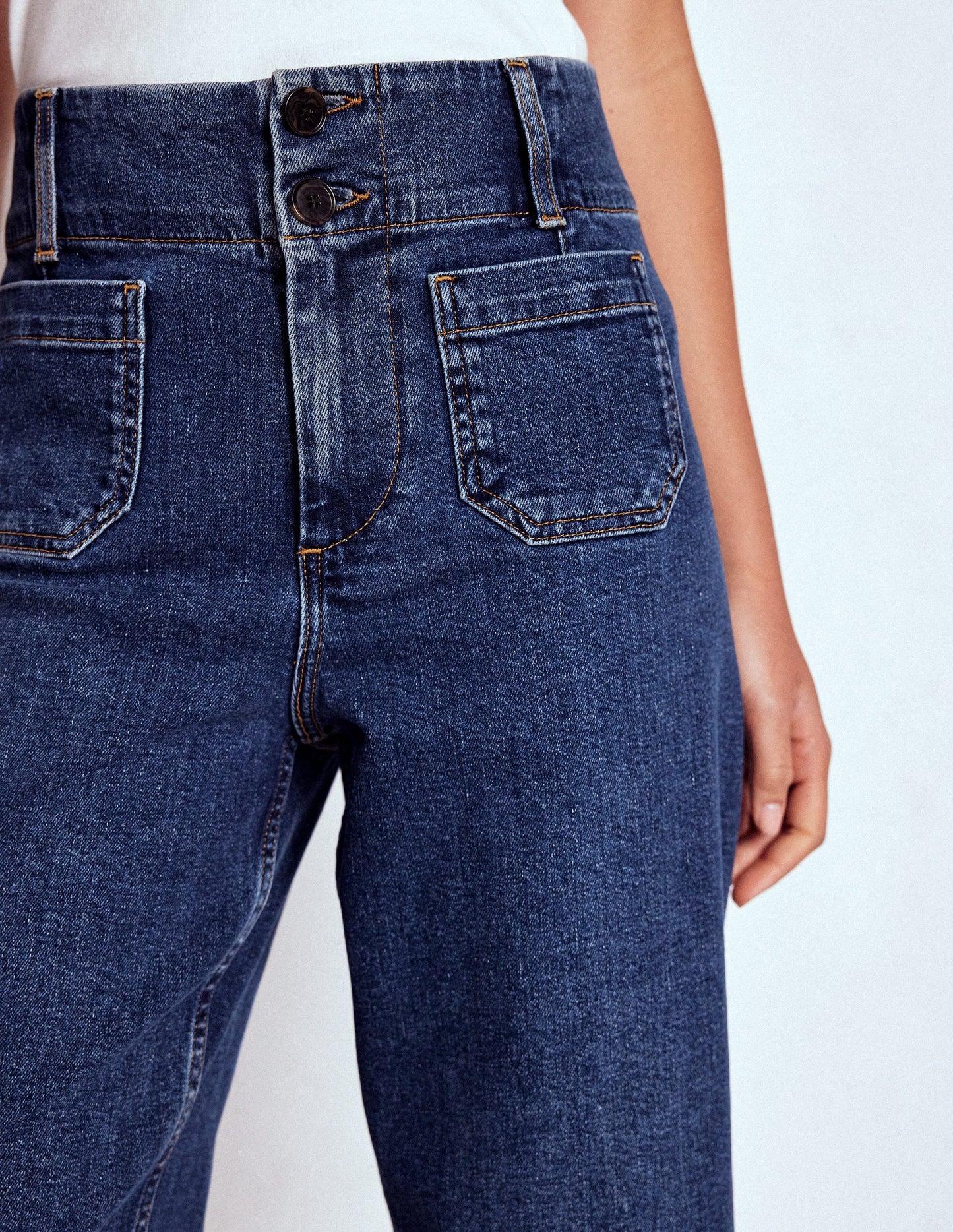 Primrose Patch Pocket Jeans-Mid Vintage
