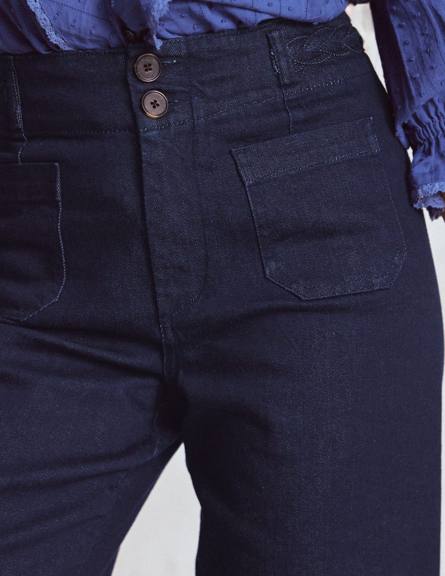 Primrose Patch Pocket Jeans-Indigo Braid