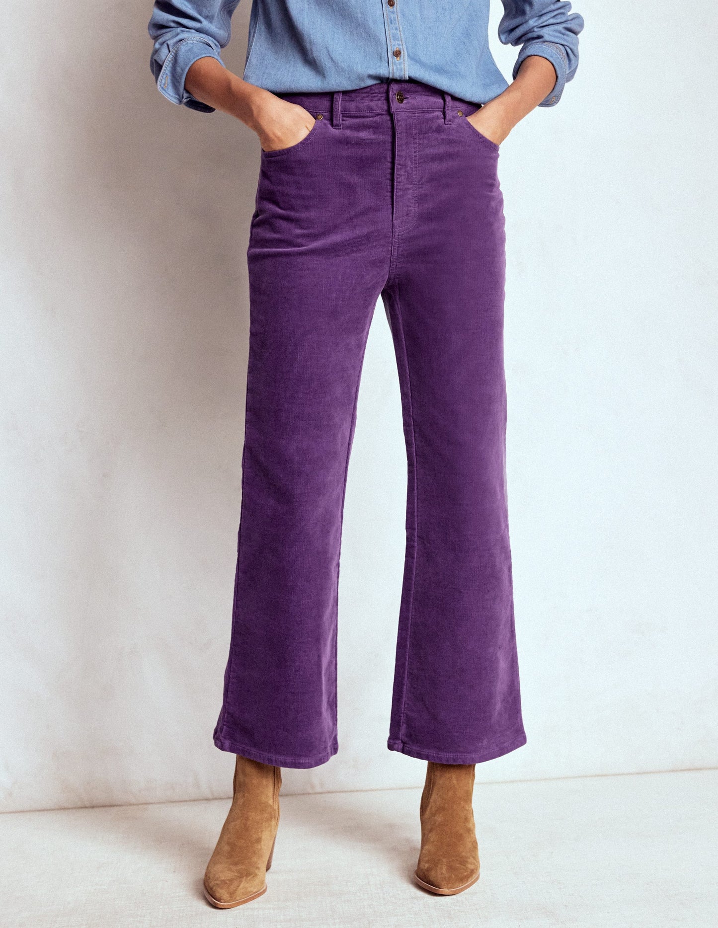 5-Pocket Cord Kick Jeans-Mystic Purple