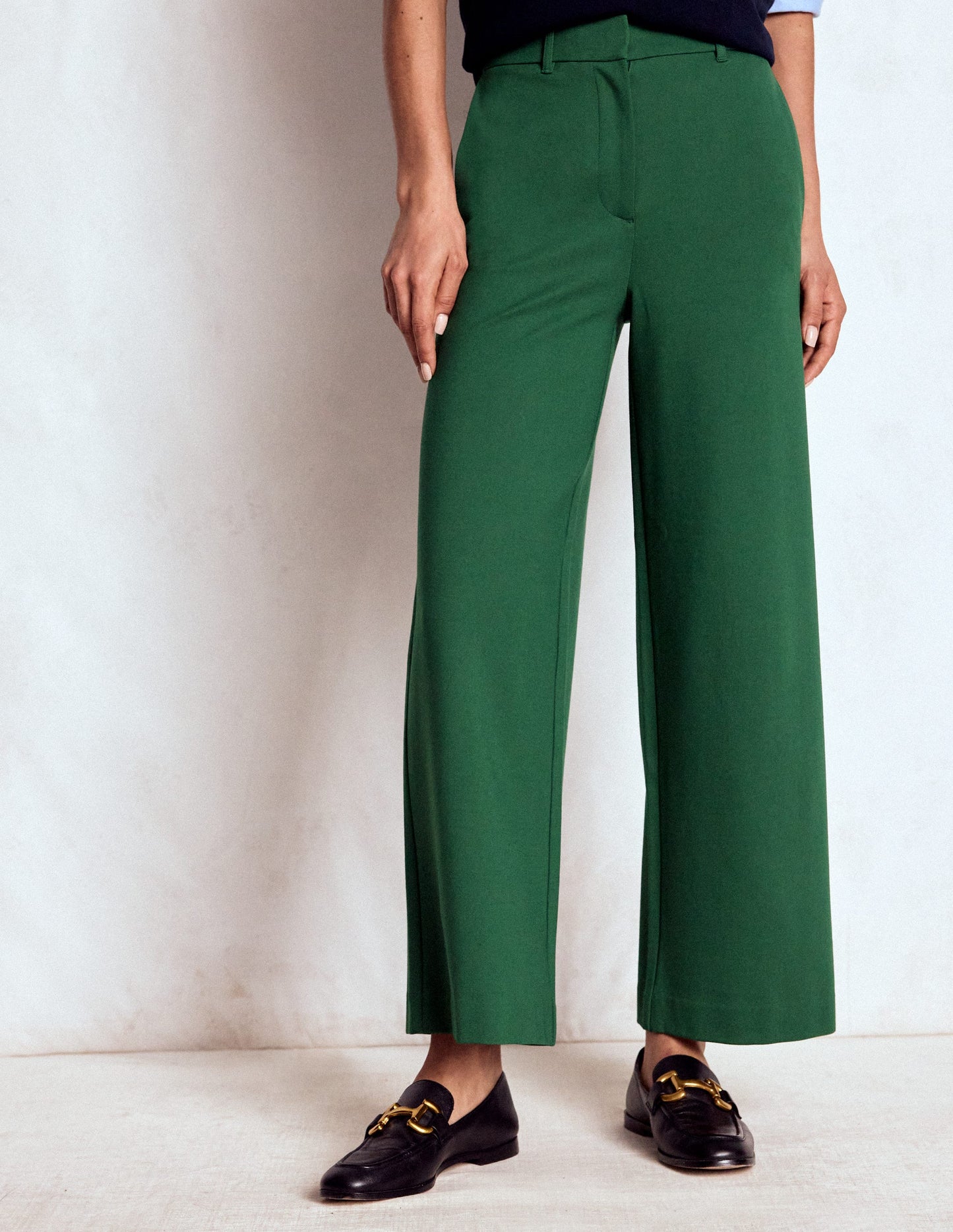 Belgravia Ponte Crop Trousers-Hunter Green