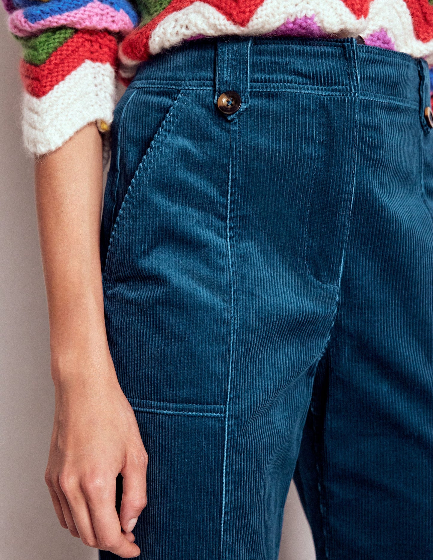 Pimlico Cord Trousers-Indigo Blue