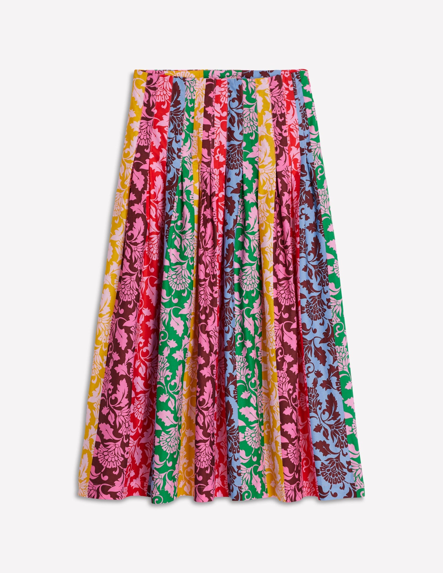 Valentina Poplin Midi Skirt-Multi, Ornate Vine Hotch