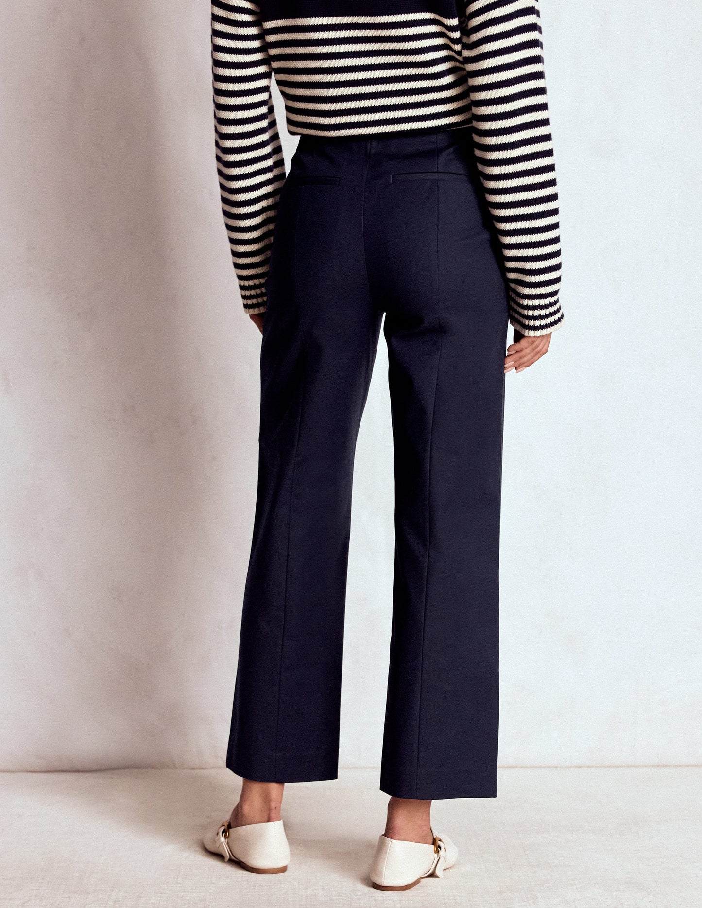 Smart 7/8 Trousers-Navy