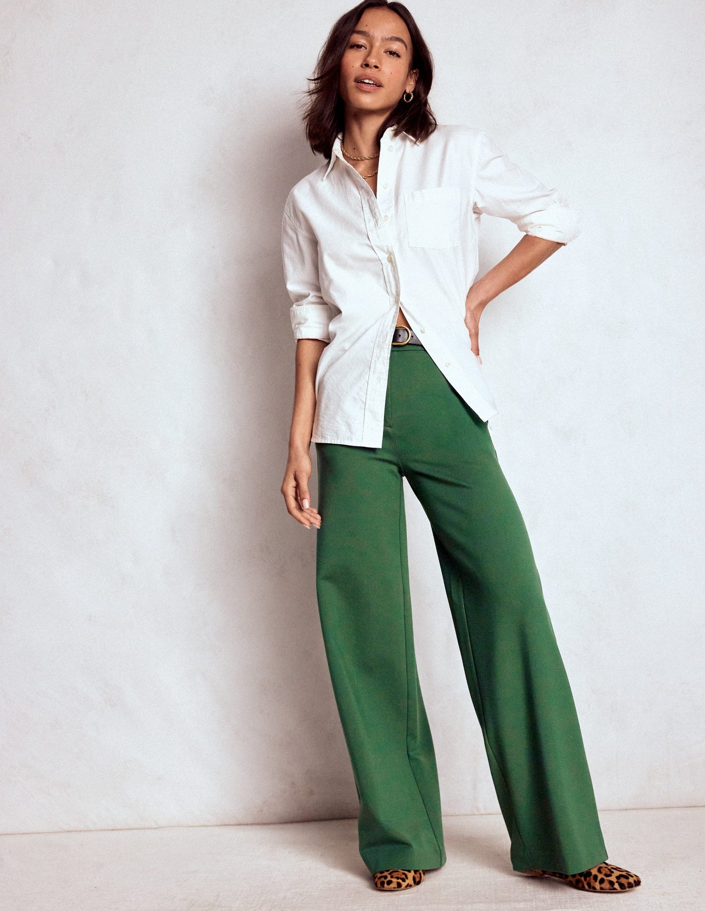 Belgravia Ponte Trousers-Hunter Green