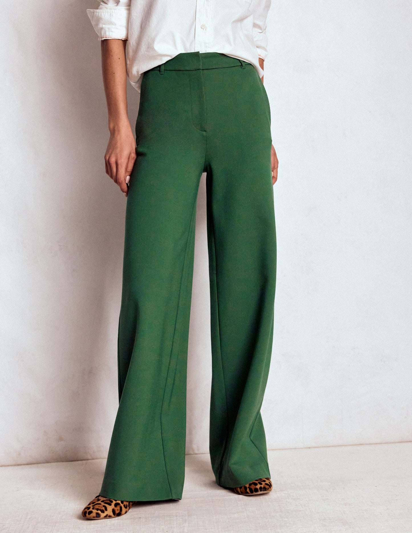 Belgravia Ponte Trousers-Hunter Green