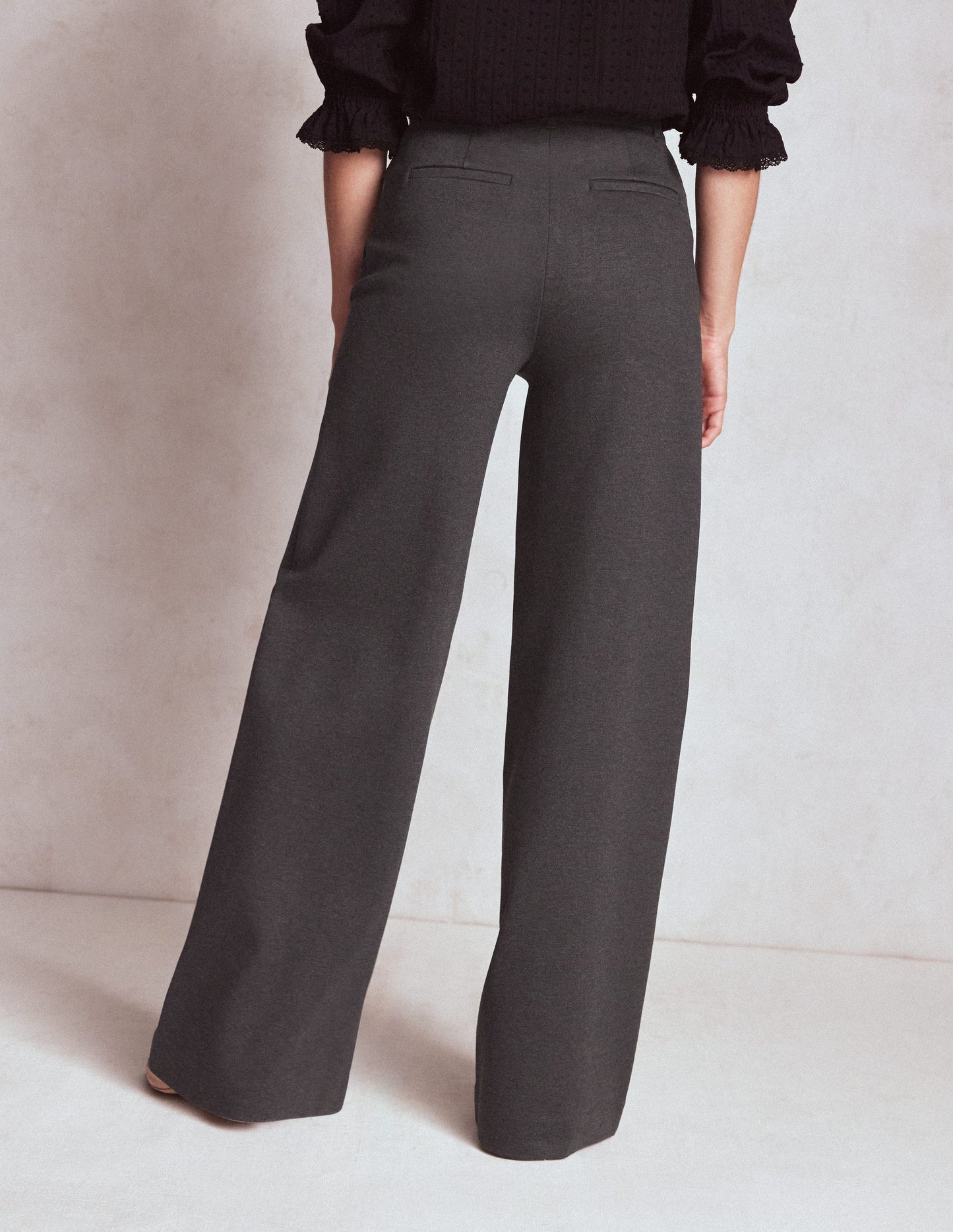 Belgravia Ponte Trousers-Charcoal Grey