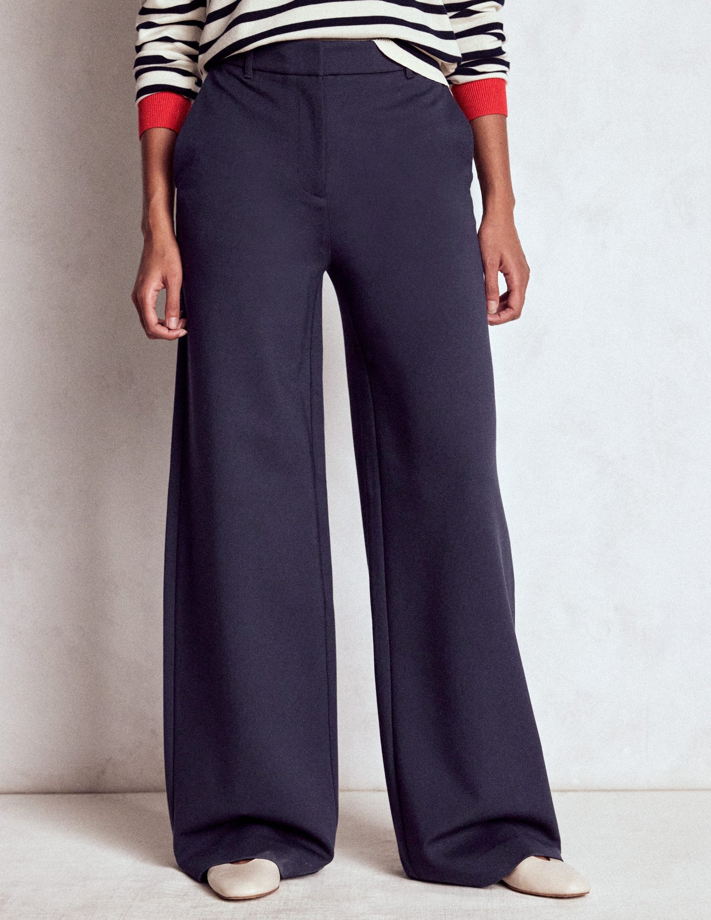 Belgravia Ponte Trousers-Navy