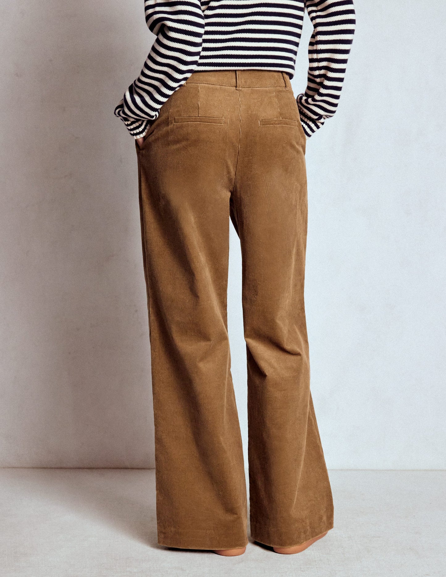 Kensington Cord Trousers-Latte
