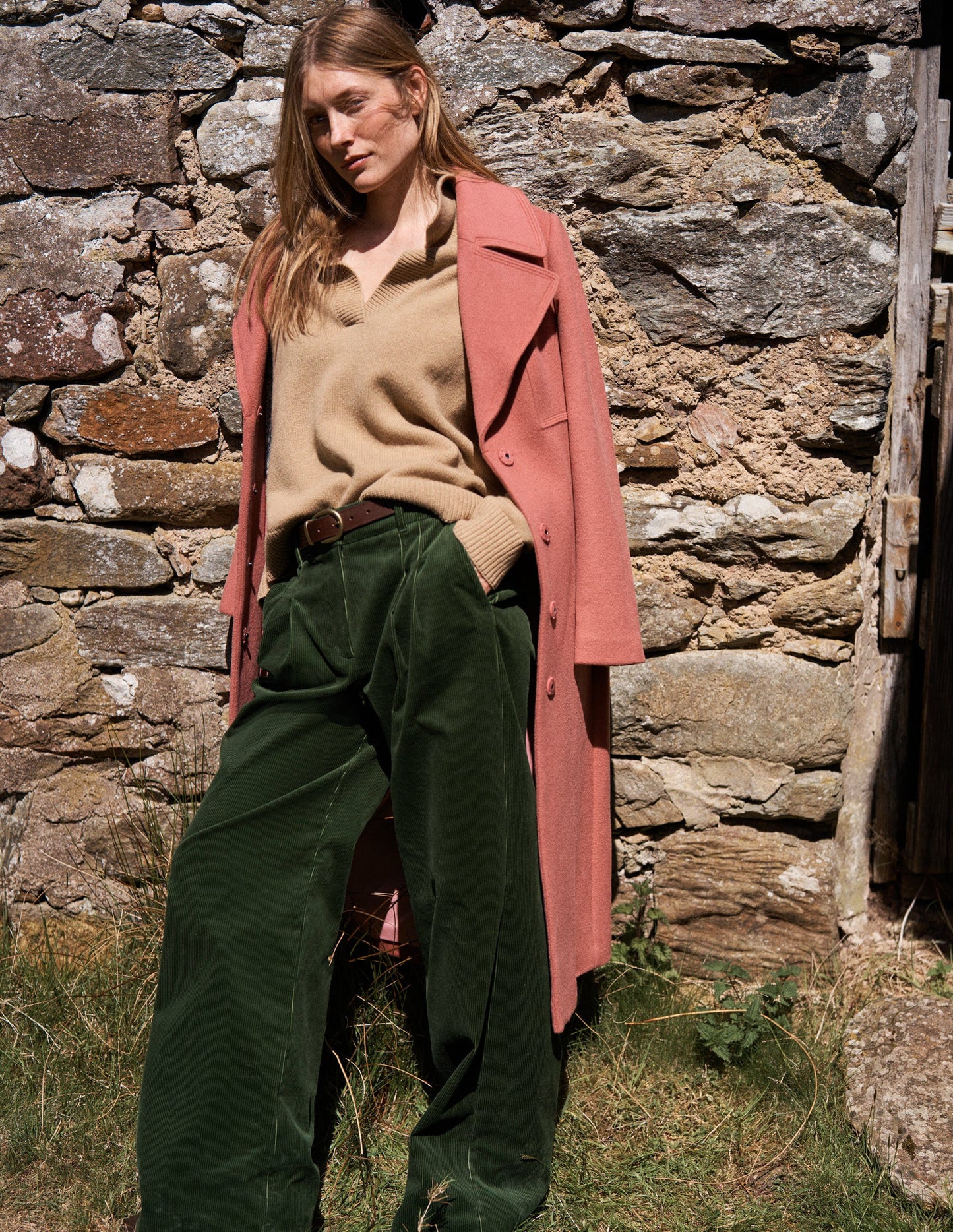 Kensington Cord Trousers-Green Fir