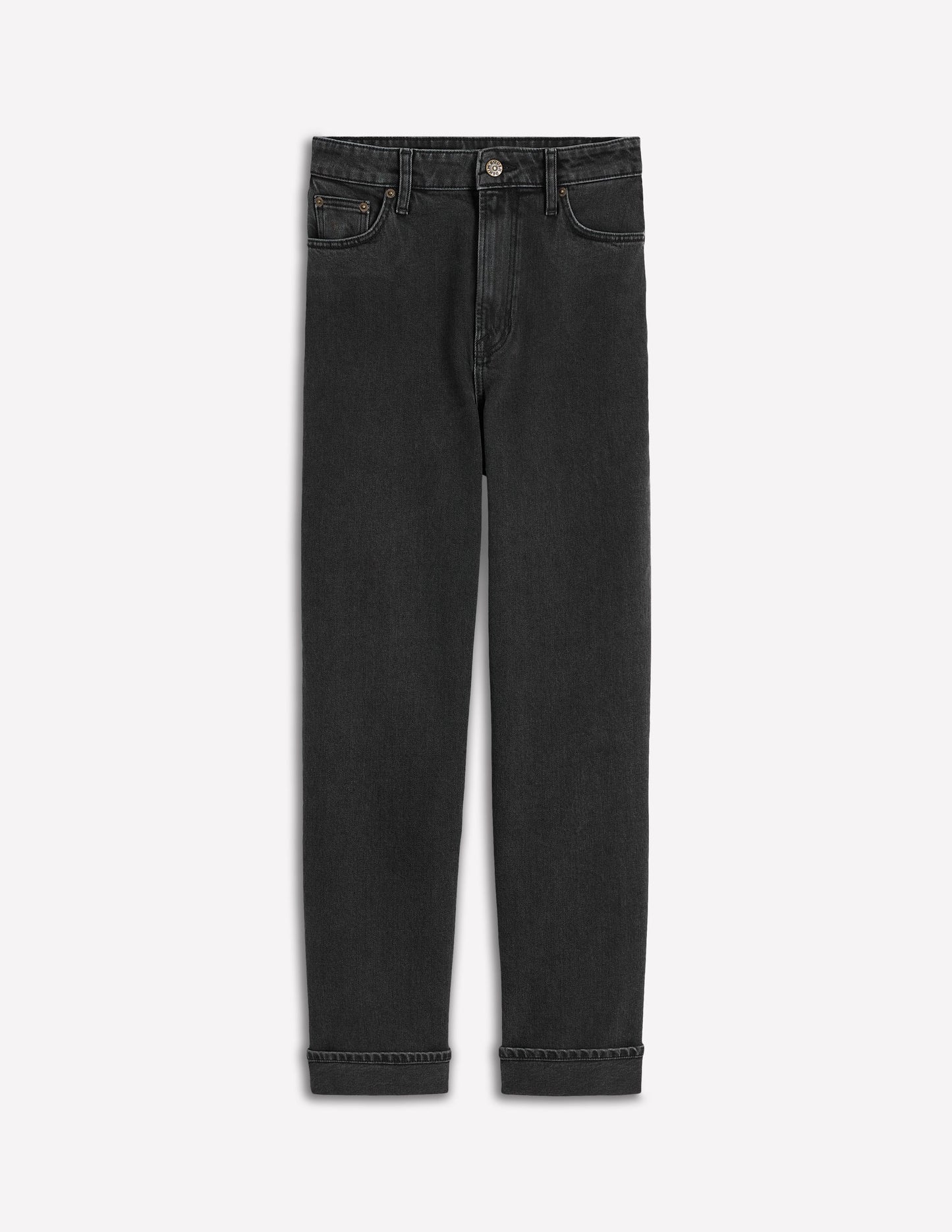 Mid Rise Stretch Jeans-Washed Black