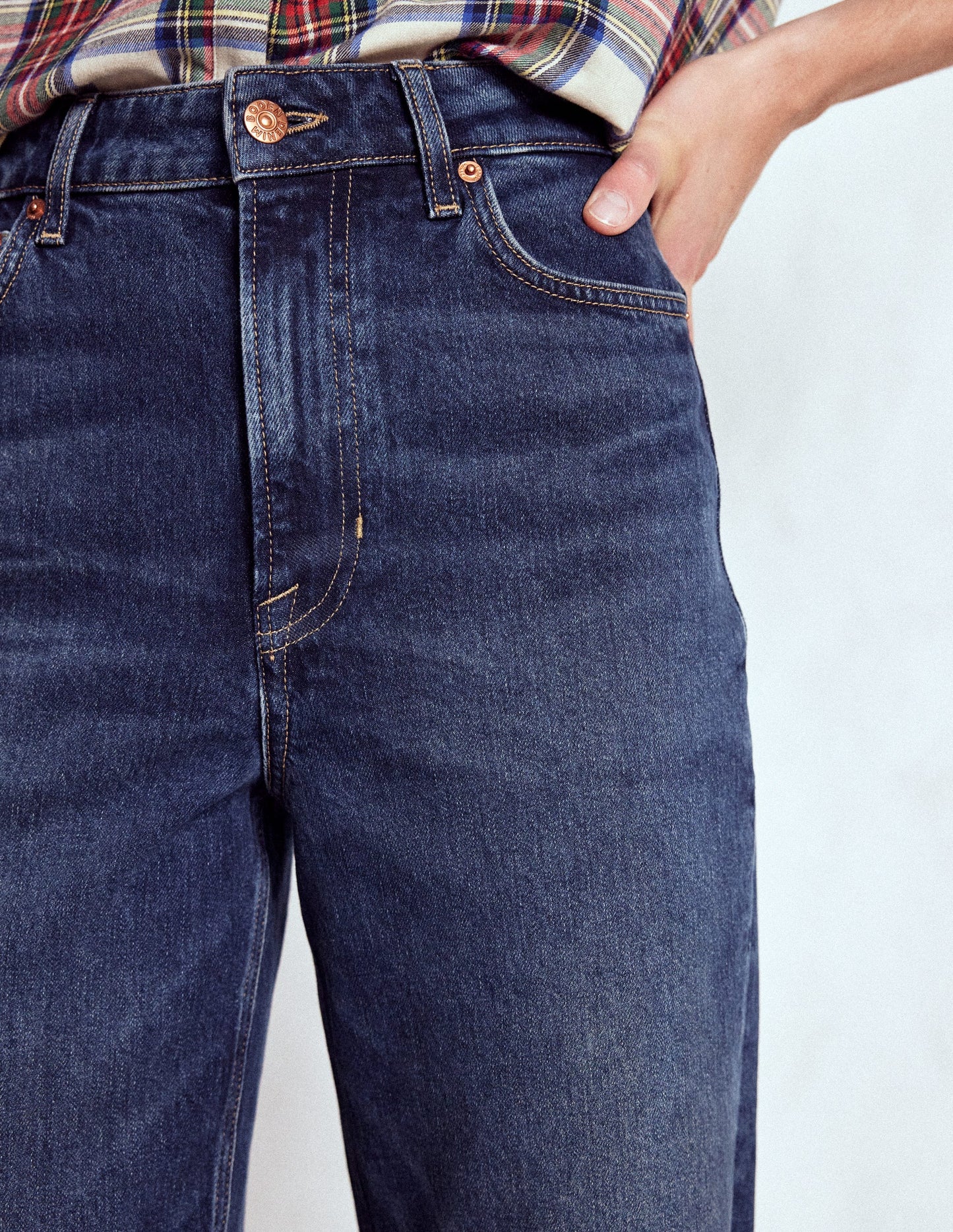 Mid Rise Stretch Jeans-Dark Vintage