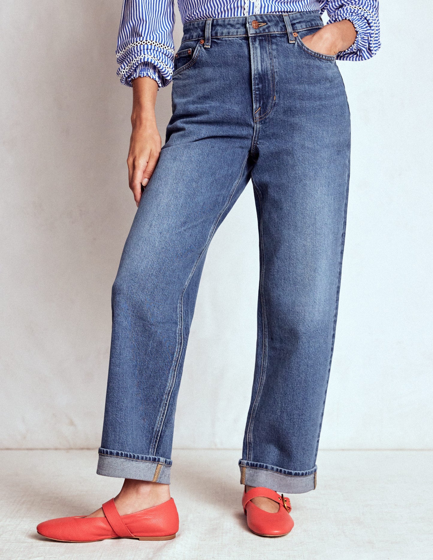 Mid Rise Stretch Jeans-Mid Vintage