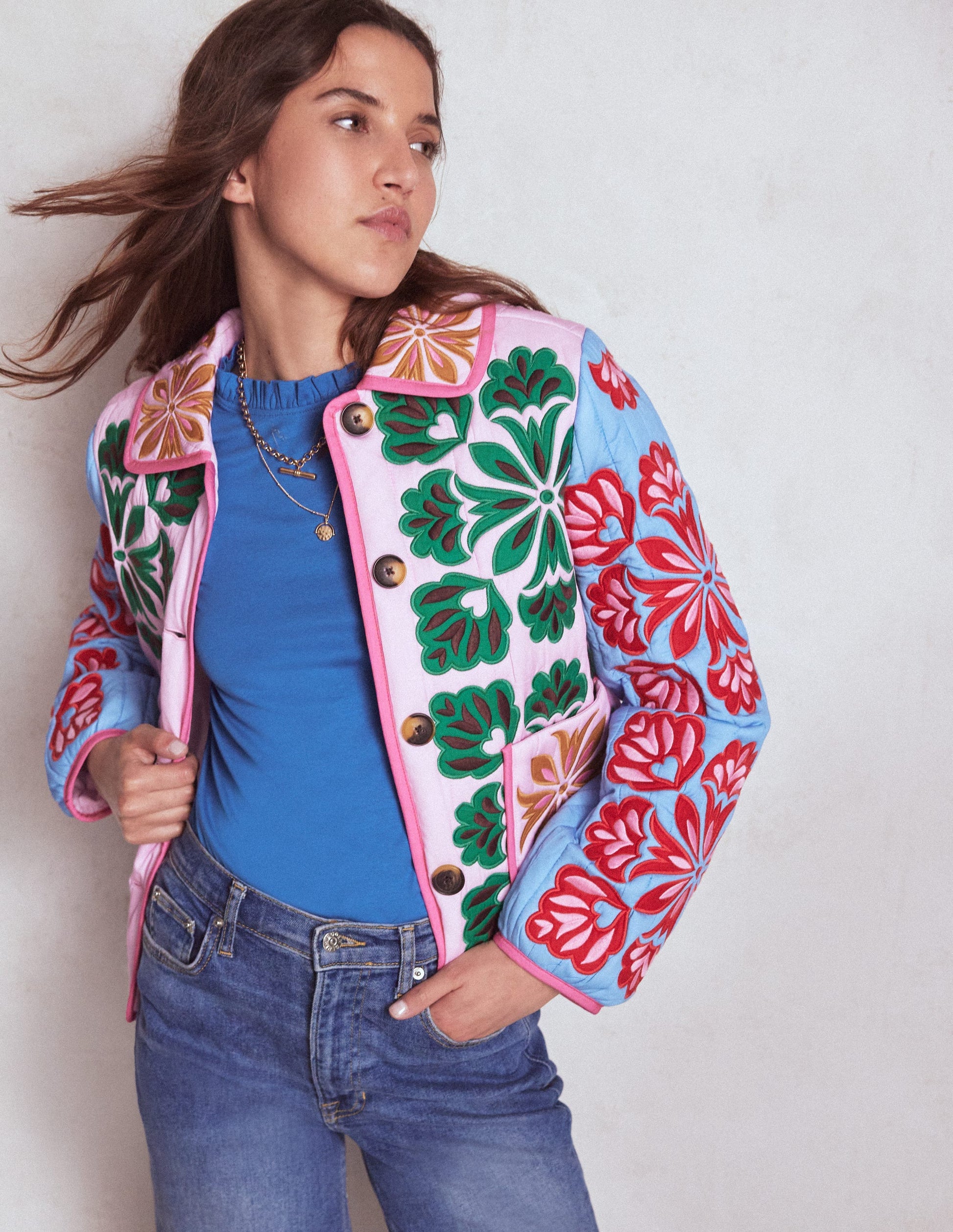 Supersoft Frill Detail Top-Meadow Spring-1