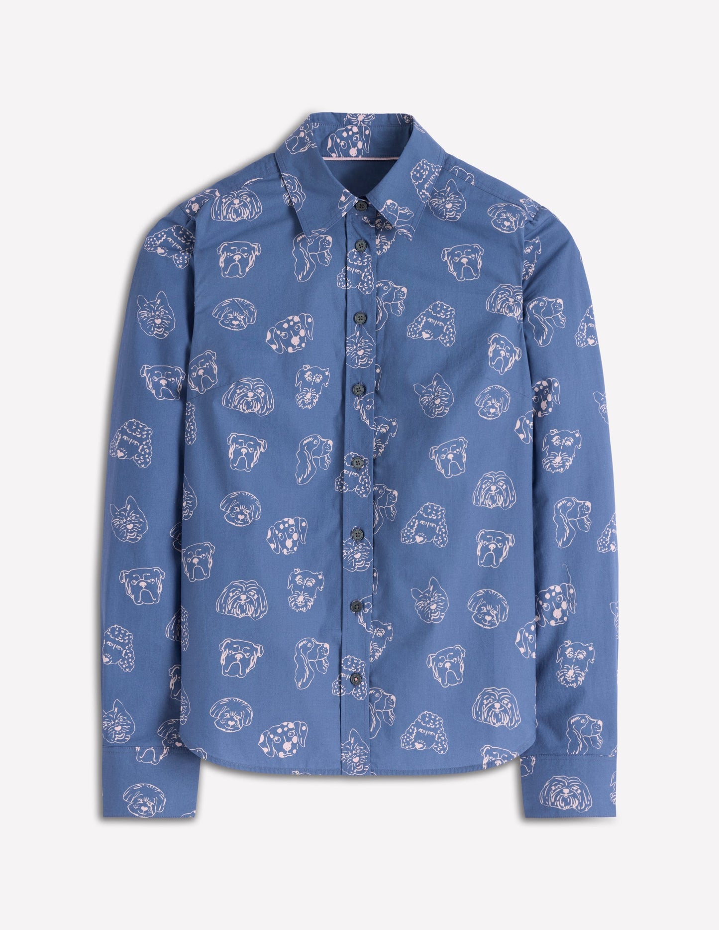 Sienna Cotton Shirt-Blue, Multi Dogs