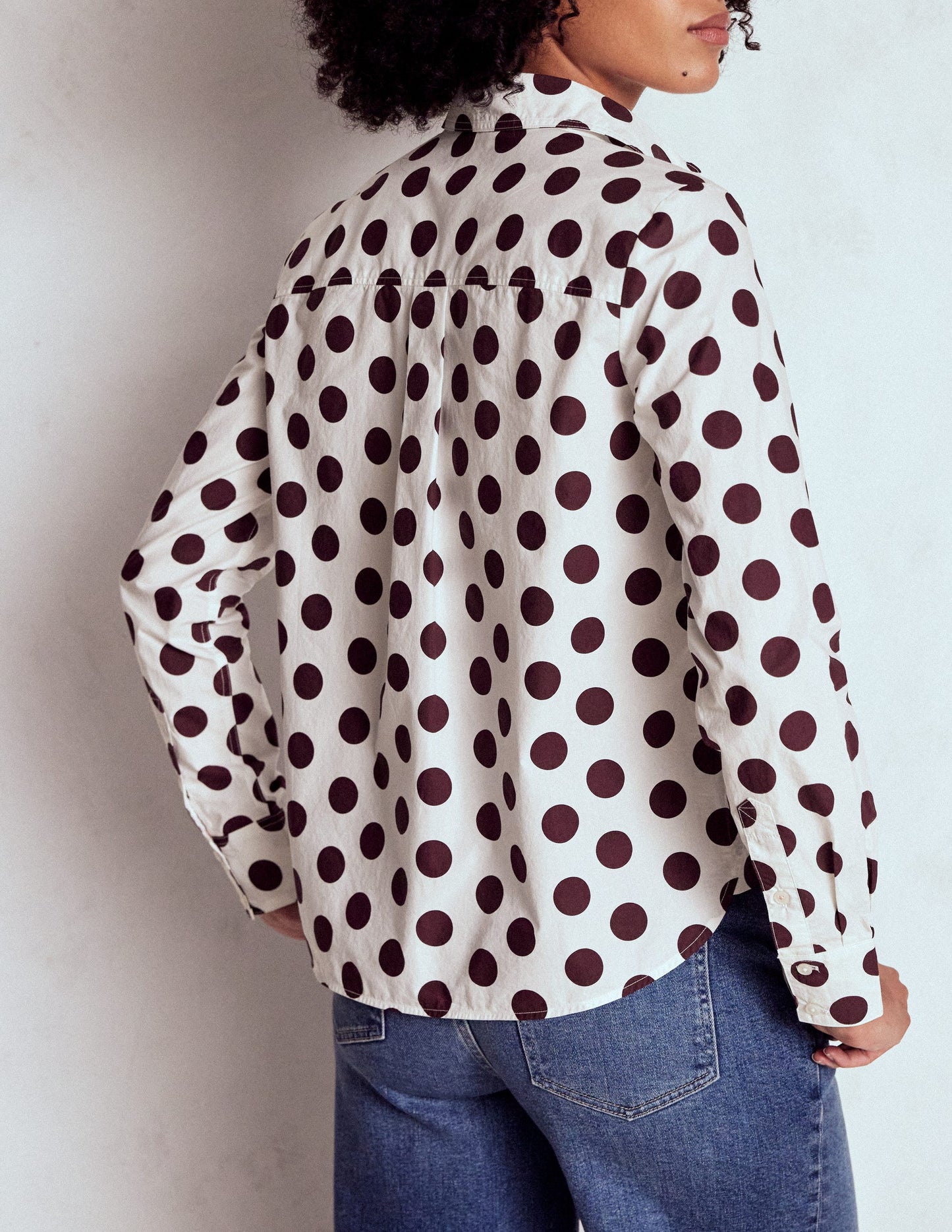 Sienna Cotton Shirt-Deep Wisteria, Spots