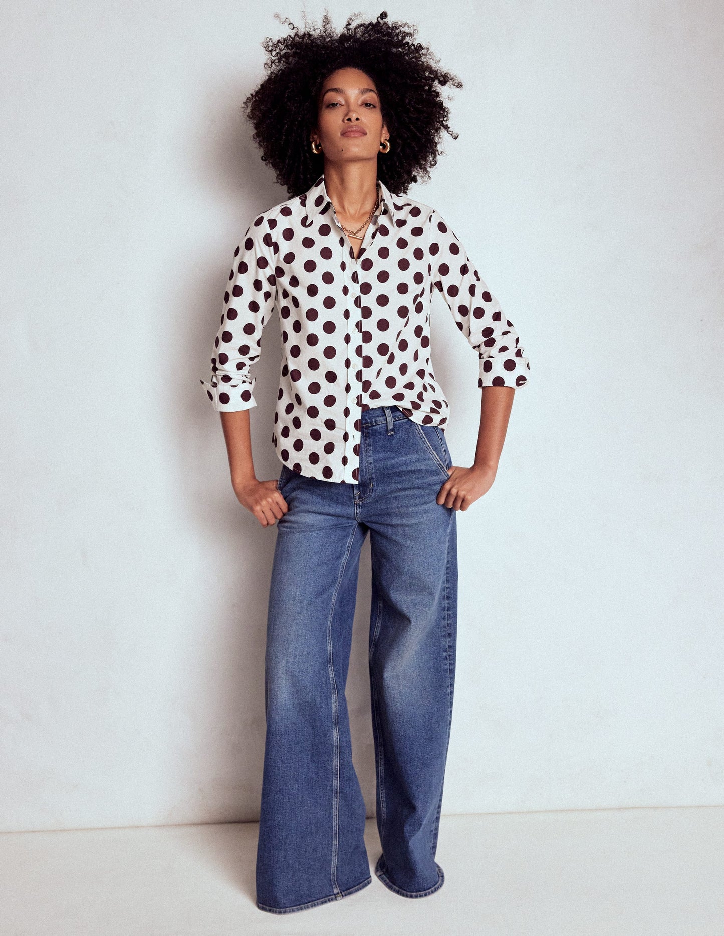 Sienna Cotton Shirt-Deep Wisteria, Spots