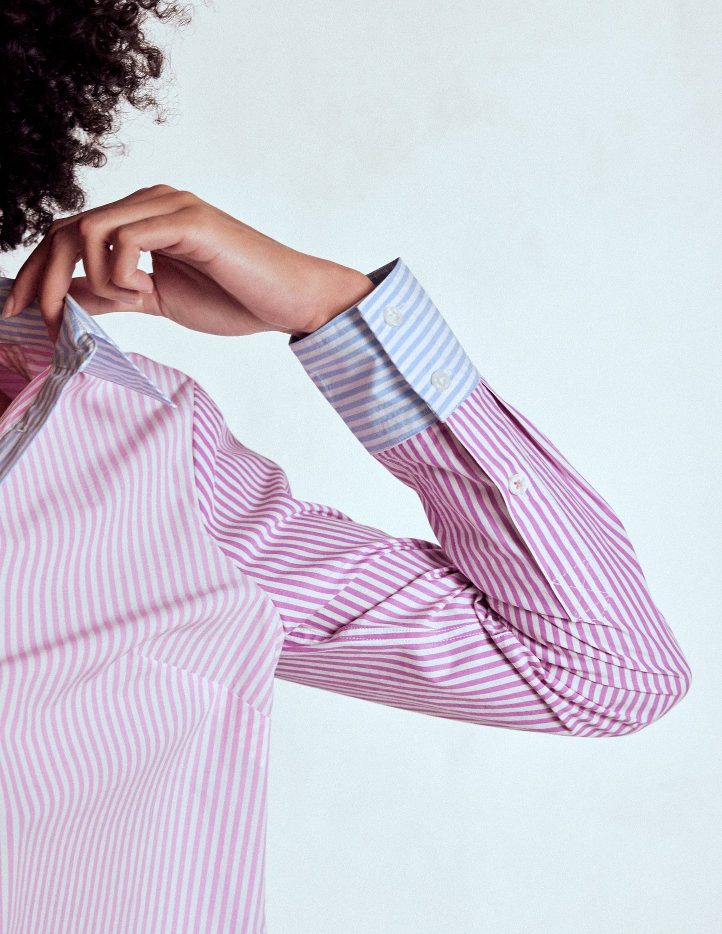 Sienna Cotton Shirt-Hotched, Multi Stripe
