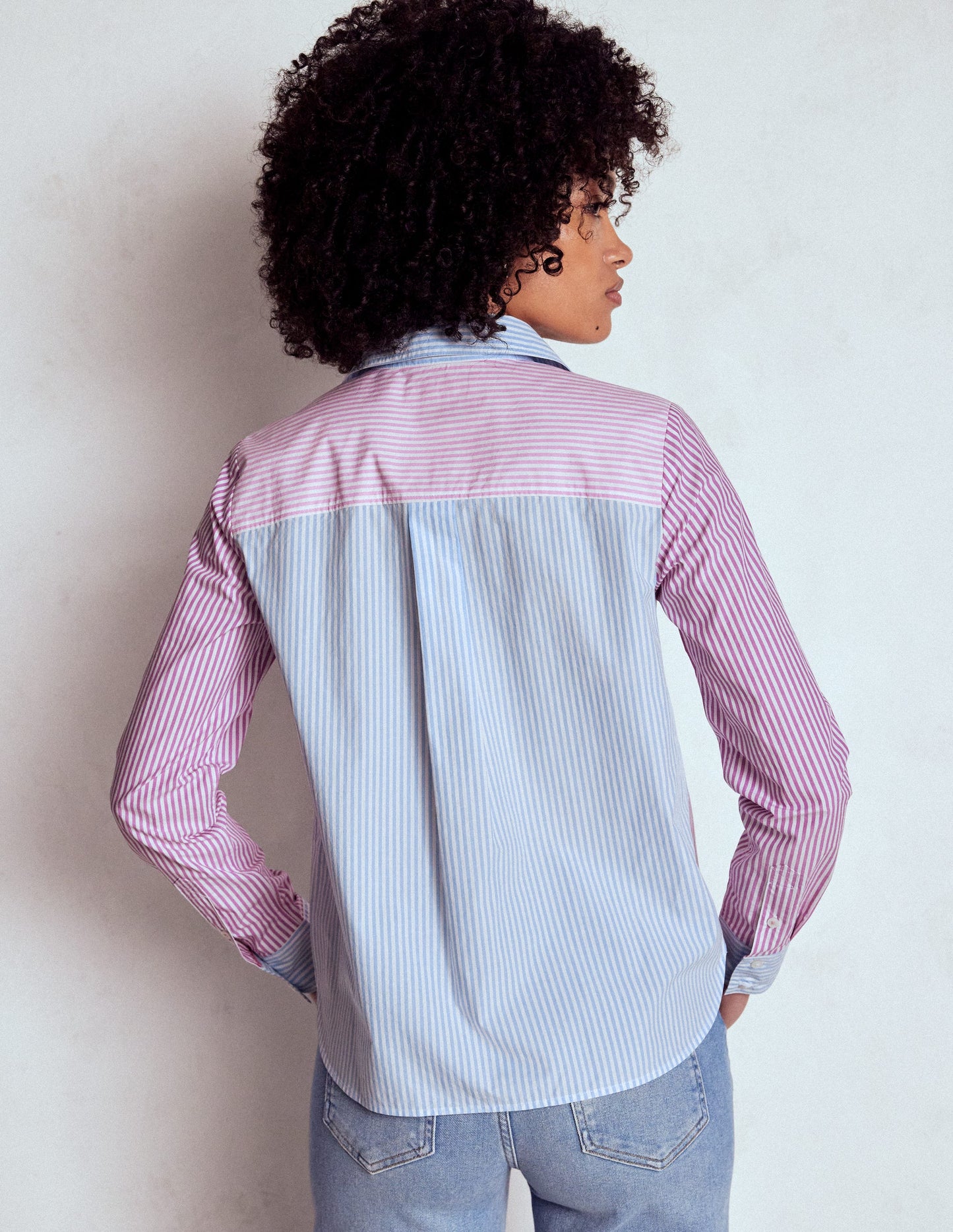 Sienna Cotton Shirt-Hotched, Multi Stripe