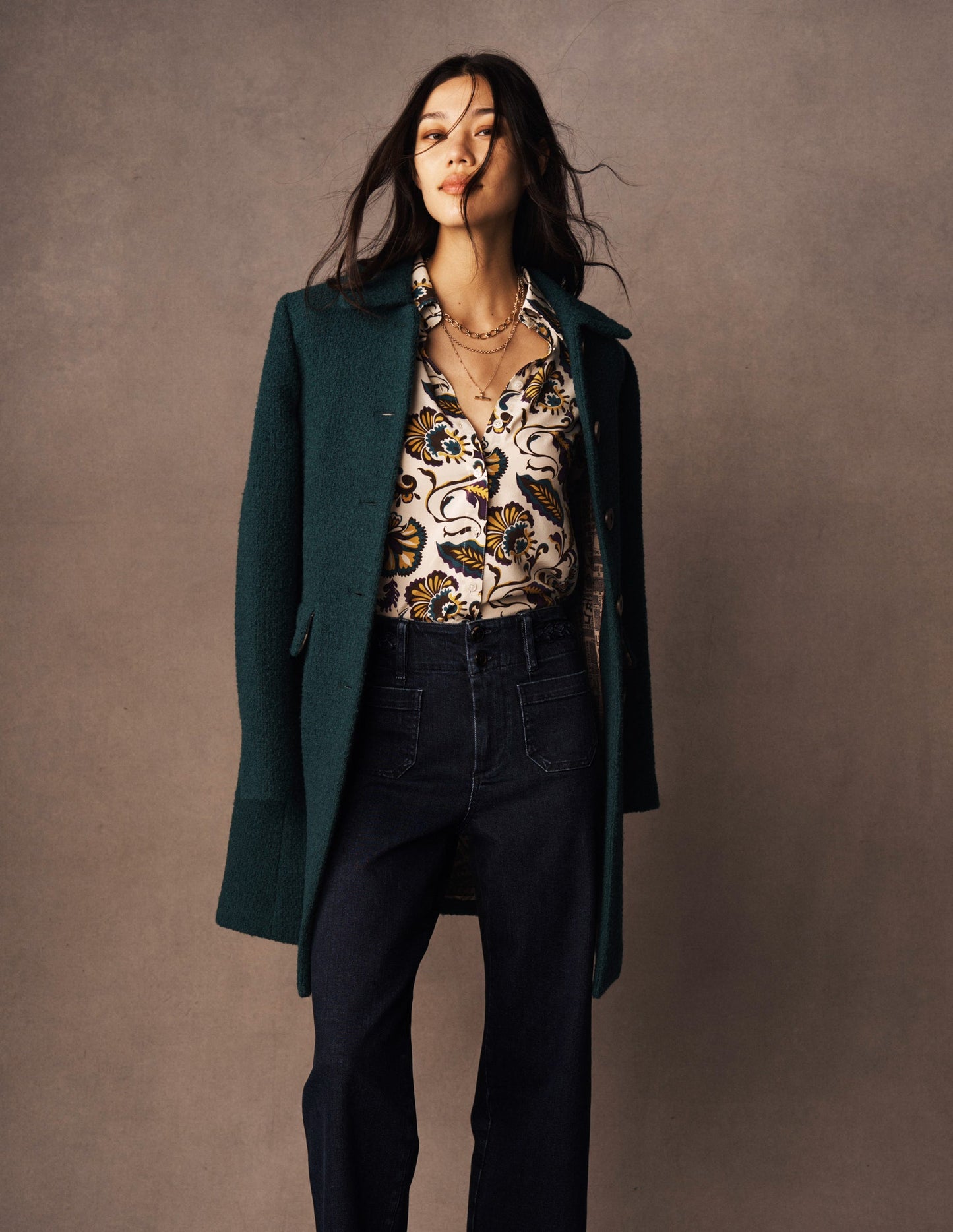 Sienna Silk Shirt-Multi, Ornate Meadow