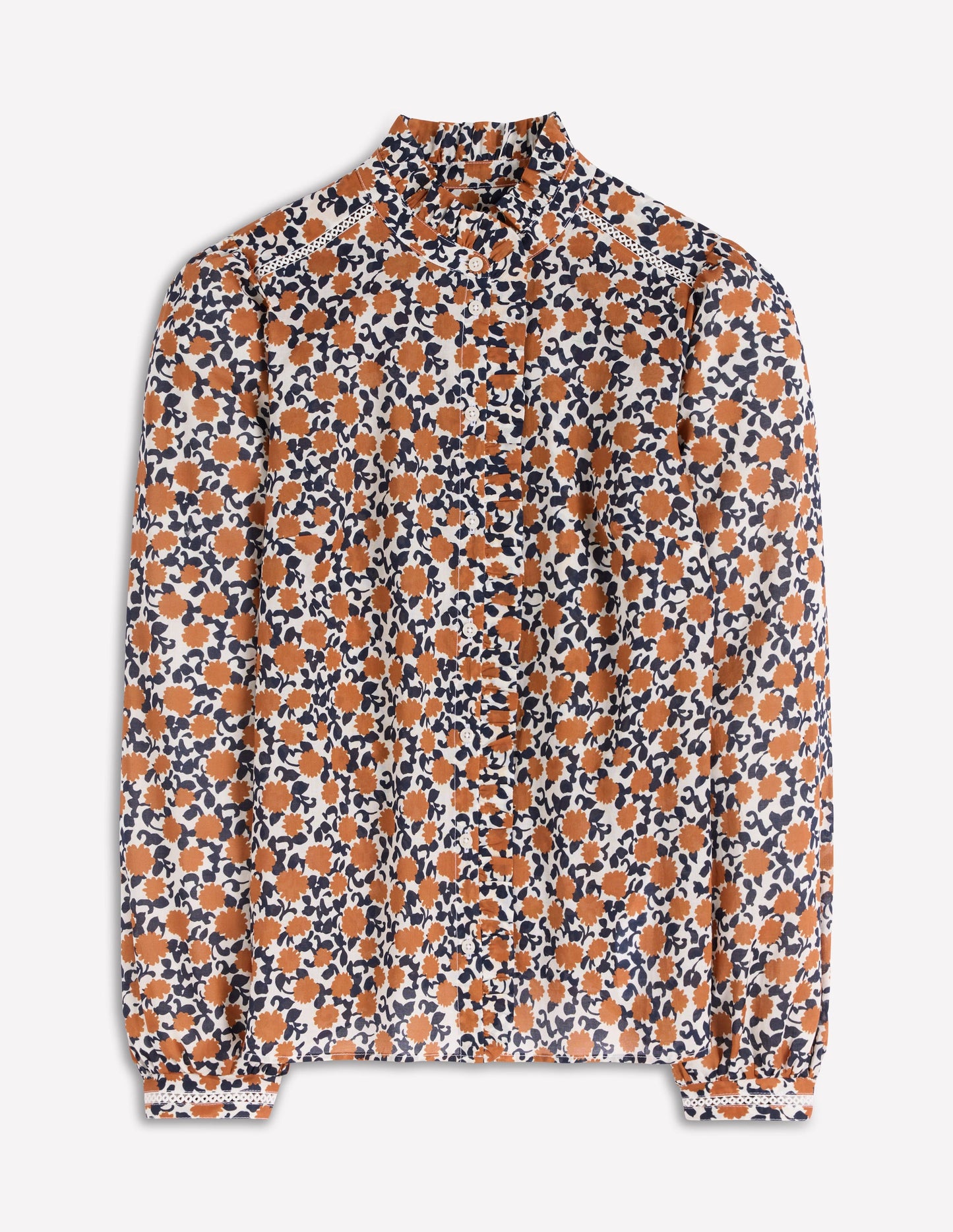 Helena Cotton Top-Cognac, Floweret Vine