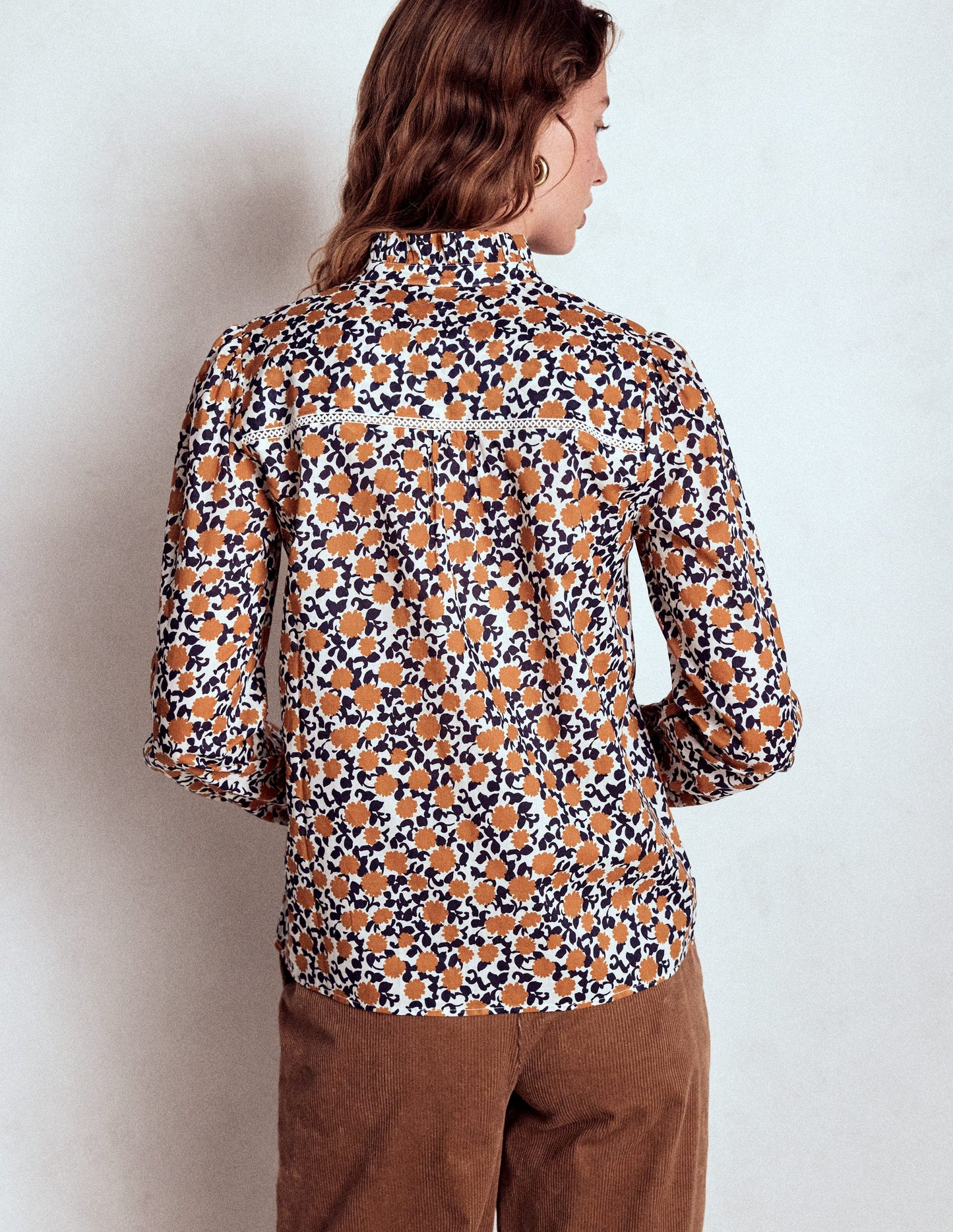 Helena Cotton Top-Cognac, Floweret Vine