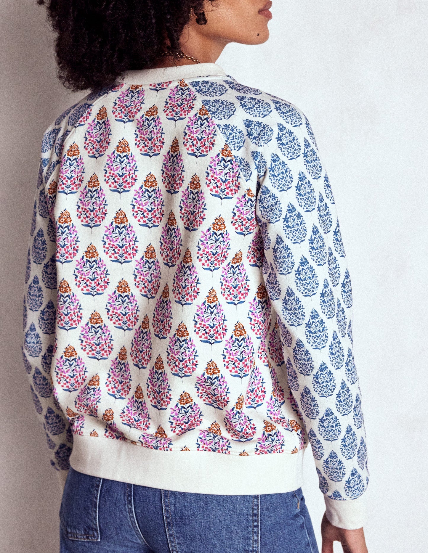 Rosa Printed Sweatshirt-Multi, Wildflower Bouquet