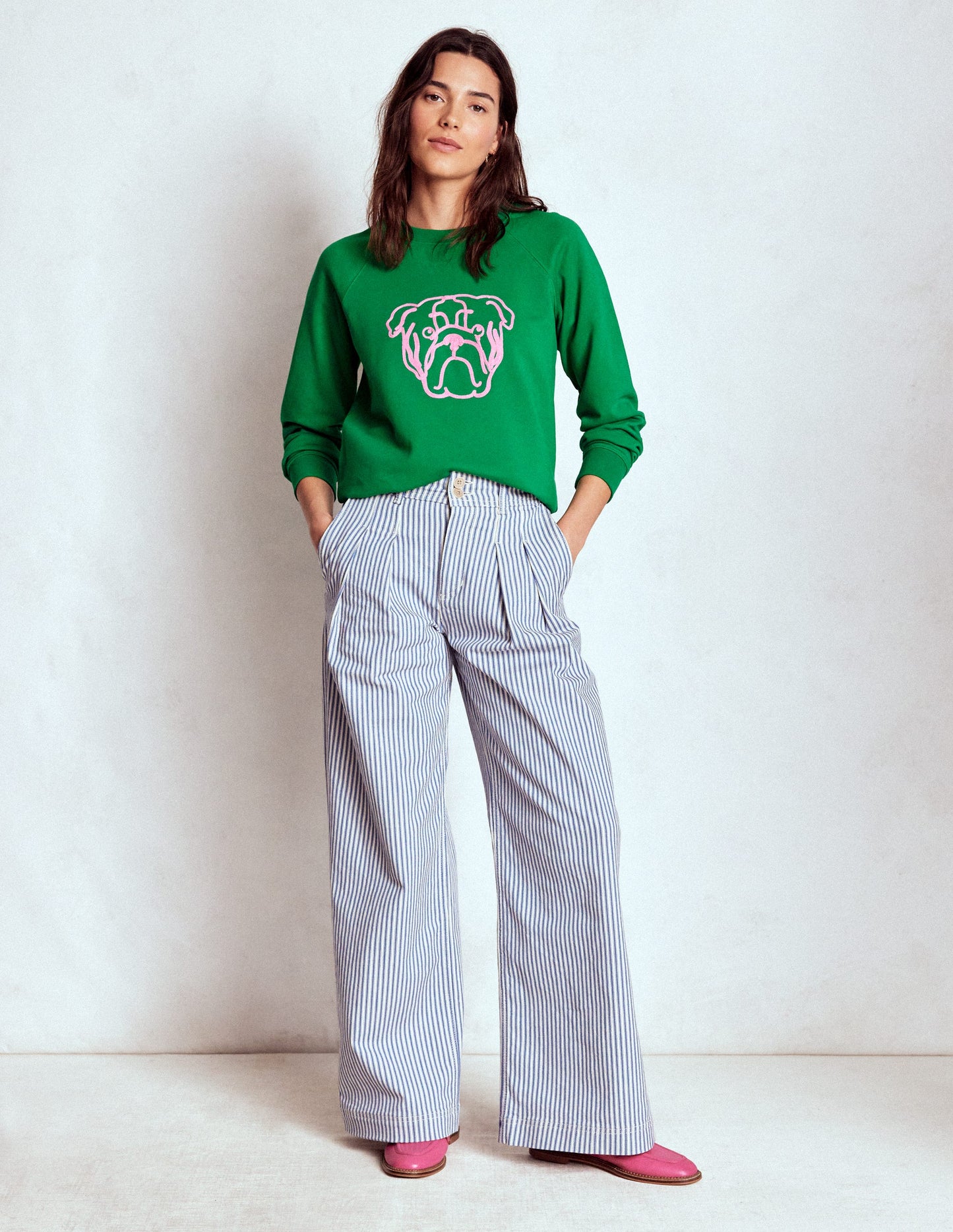 Rosa Embroidered Sweatshirt-Grumpy Dog