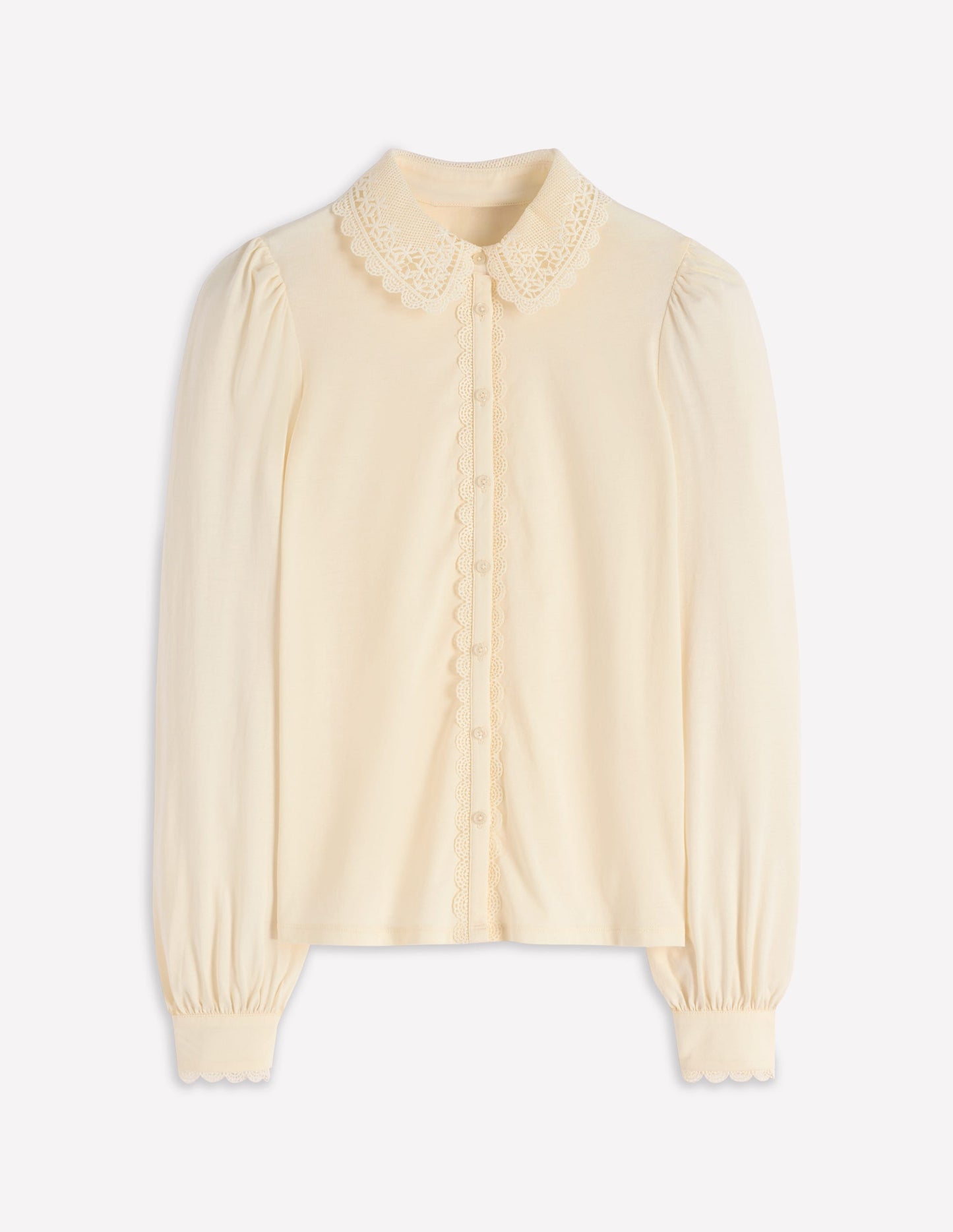 Lace Collar Blouse-Ivory