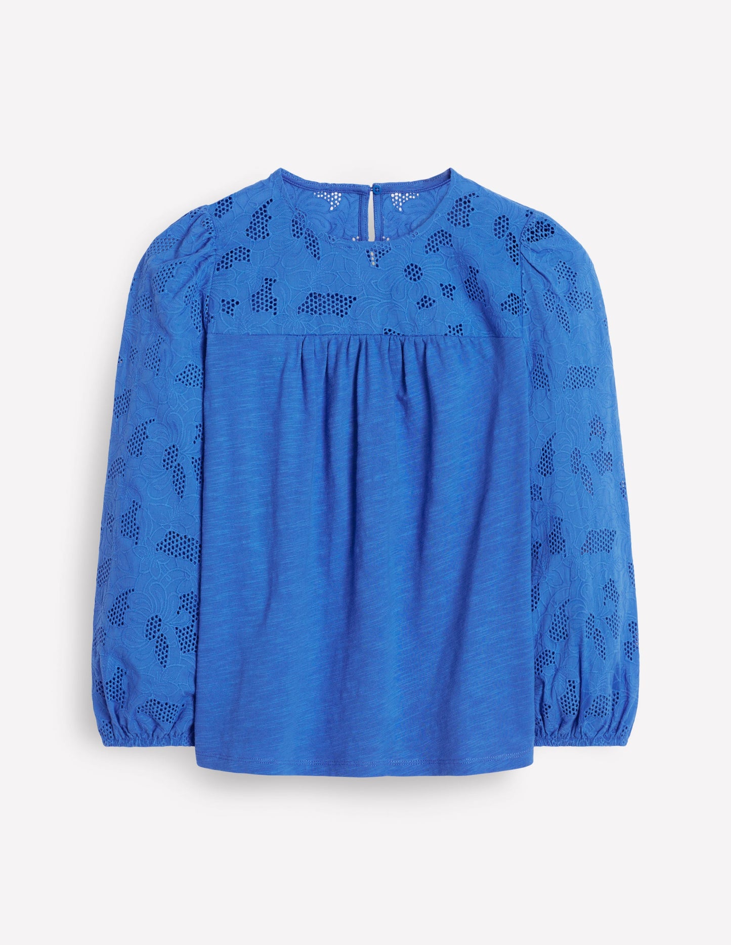 May Broderie Top-Cabana Blue
