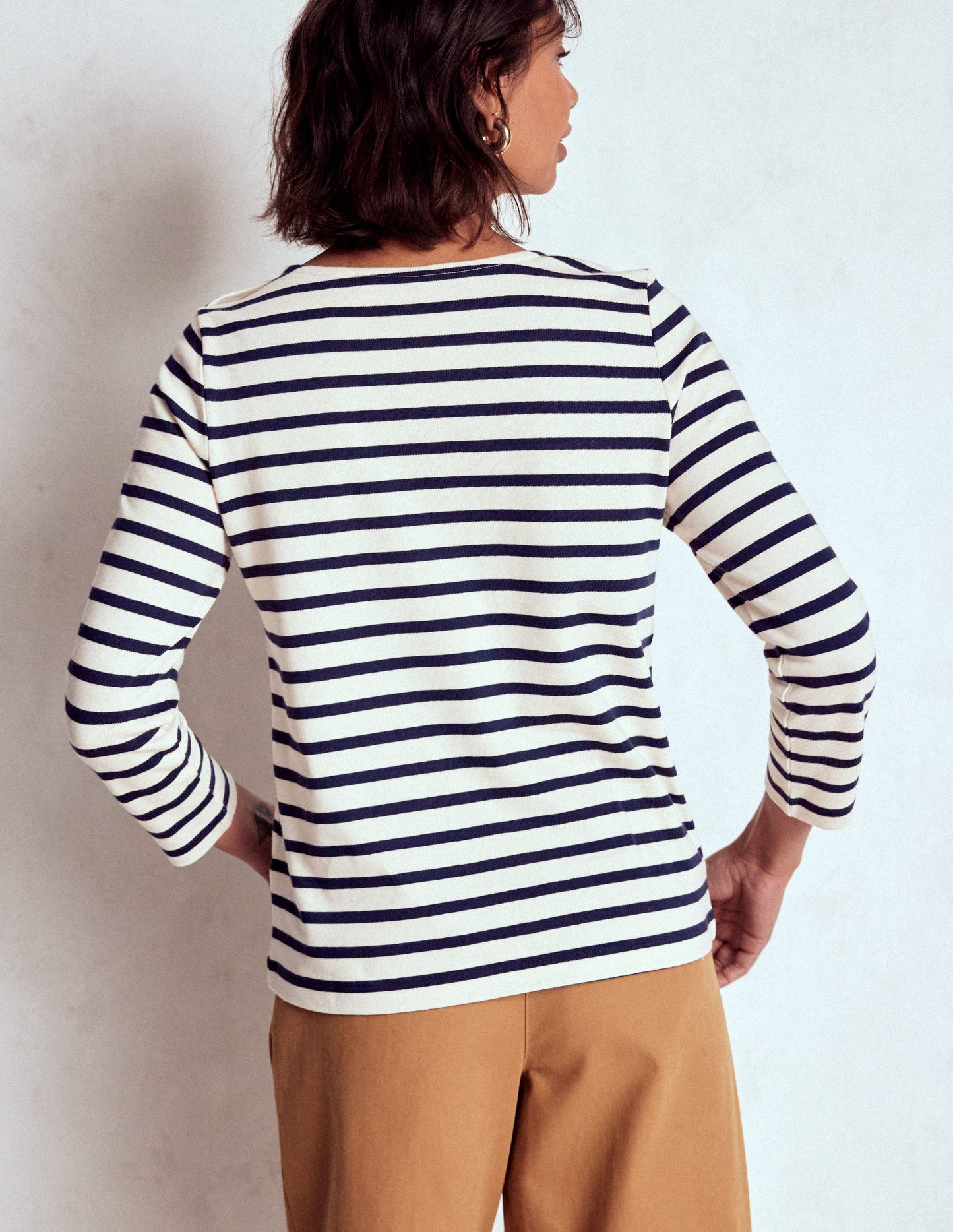 Button Mariner Breton-Ivory and Navy Stripe
