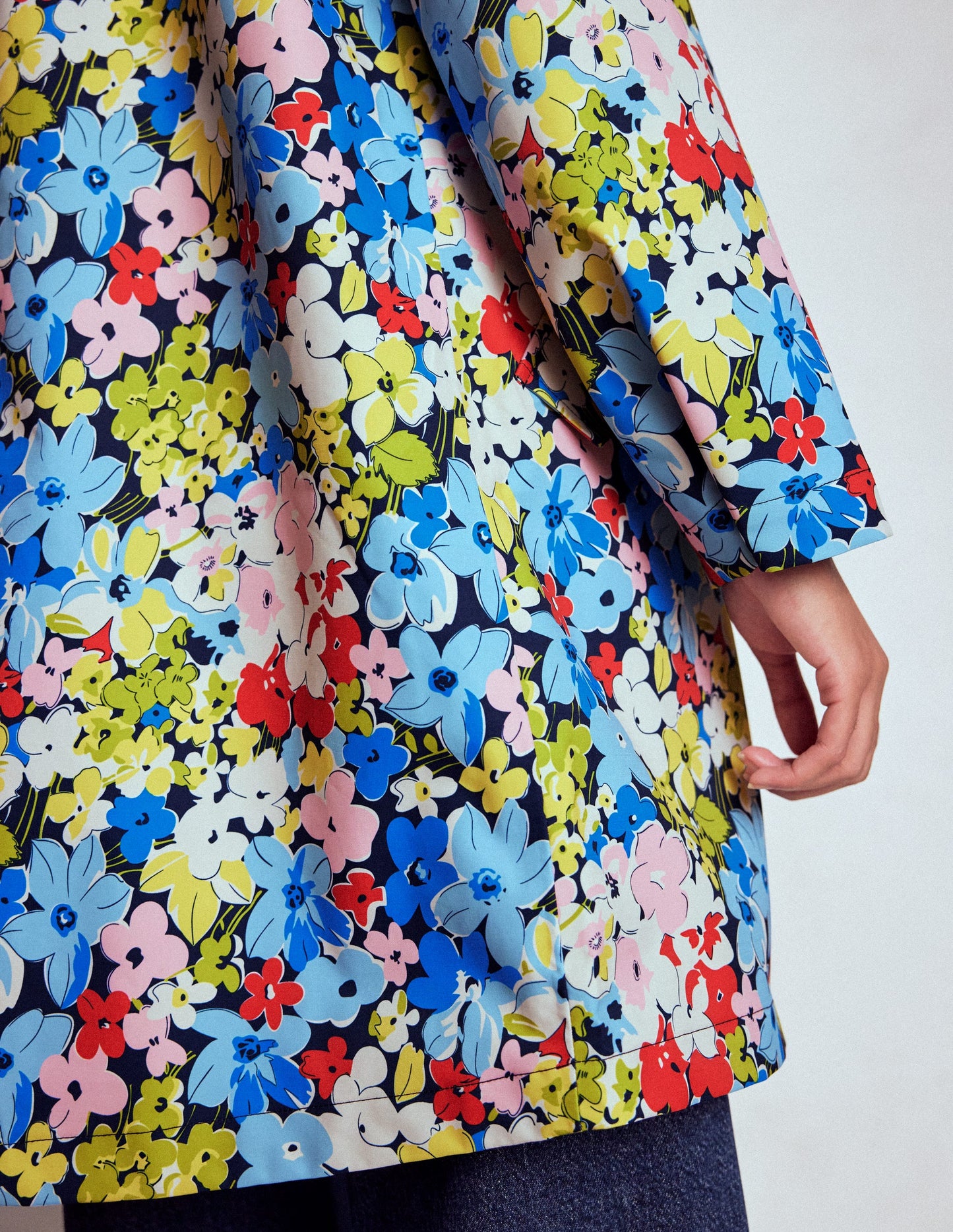 Wells Waterproof Hooded Coat-Multi, Flowerbed Cluster