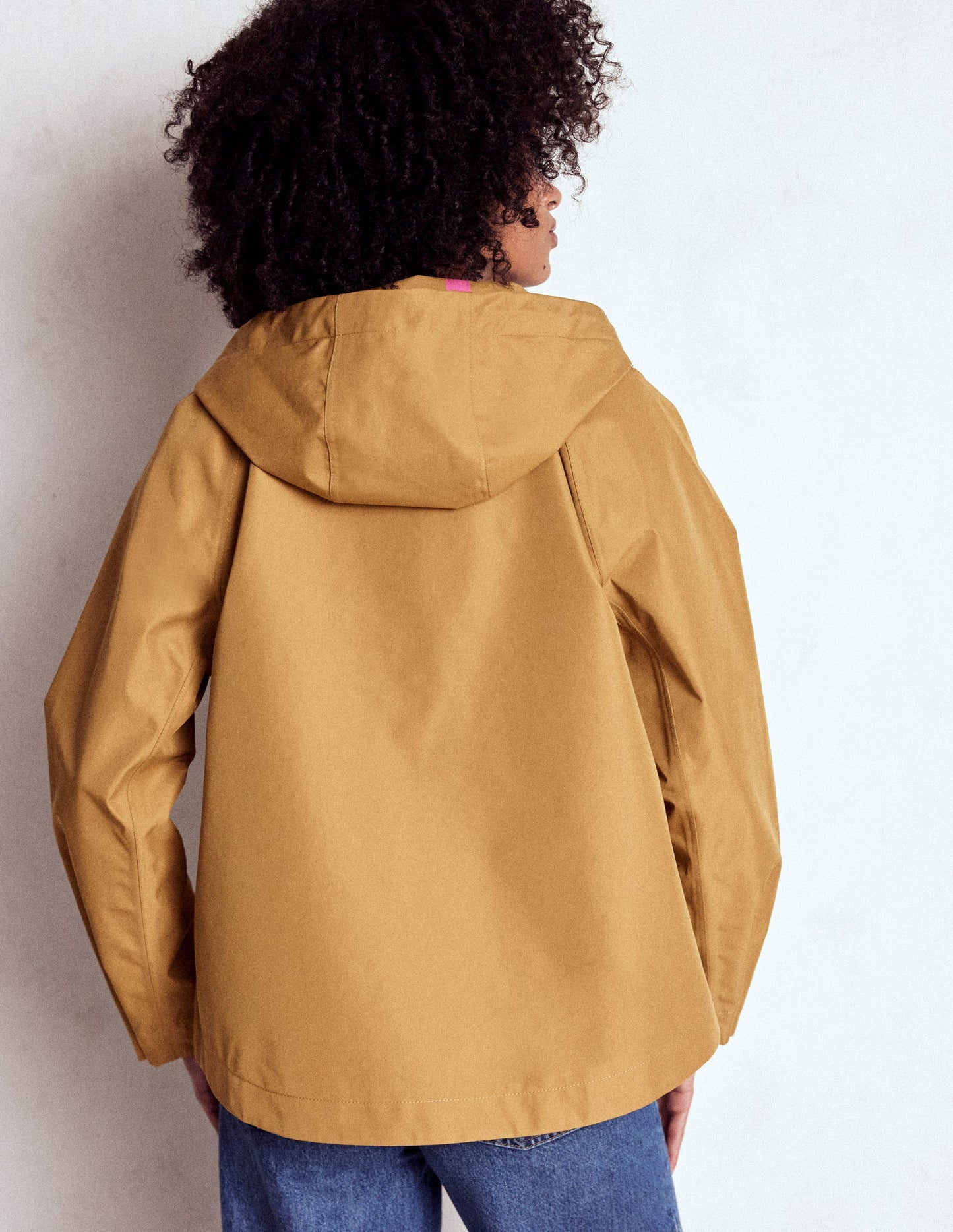 Cropped Rain Mac-Hazelnut Brown