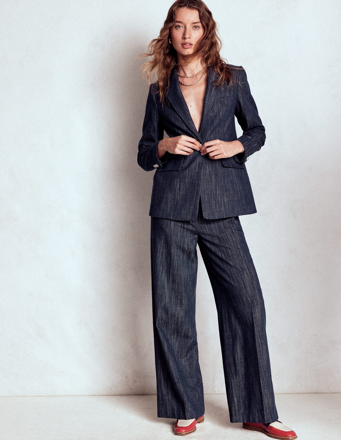 Woodbridge Twill Blazer-Indigo