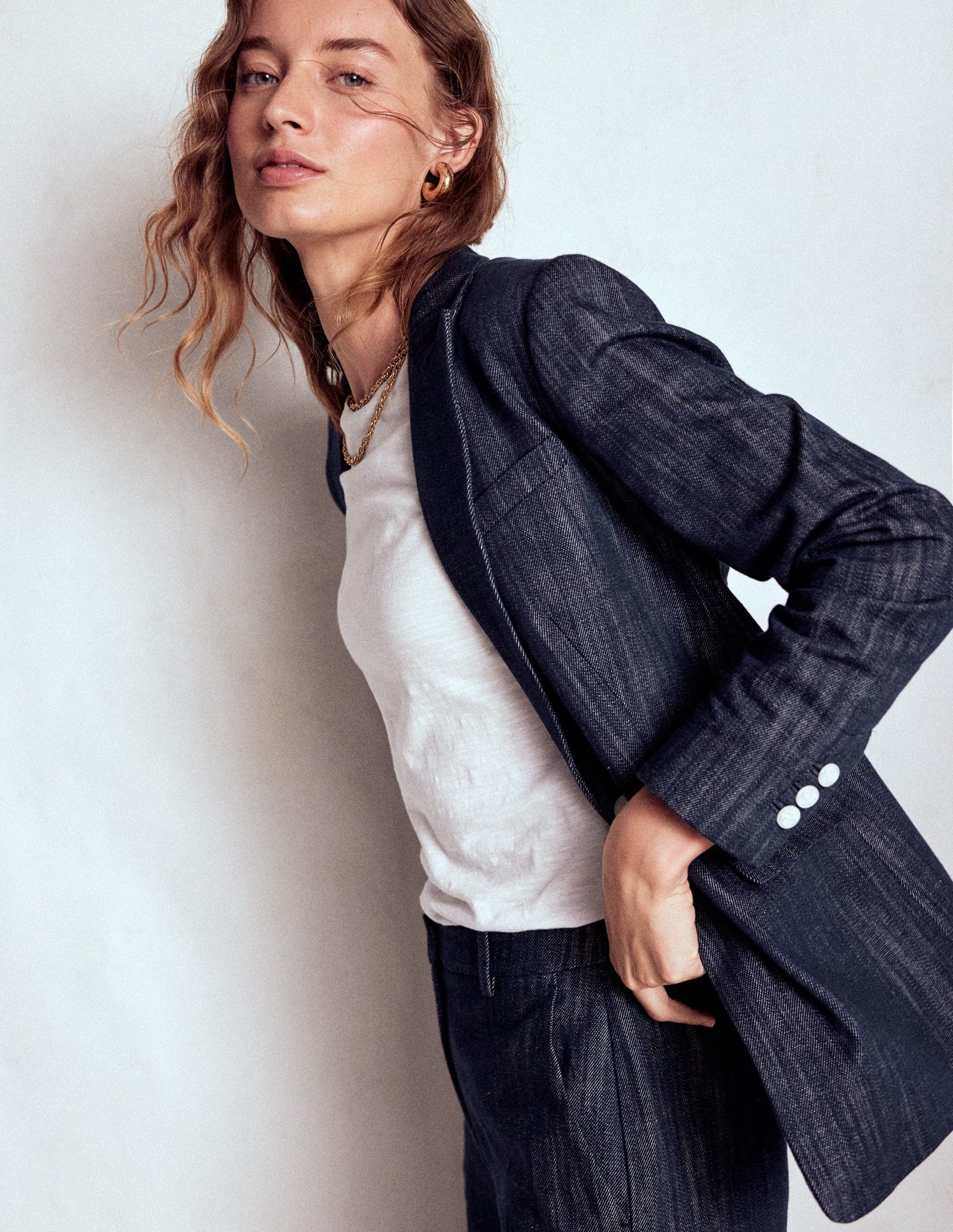 Woodbridge Twill Blazer-Indigo
