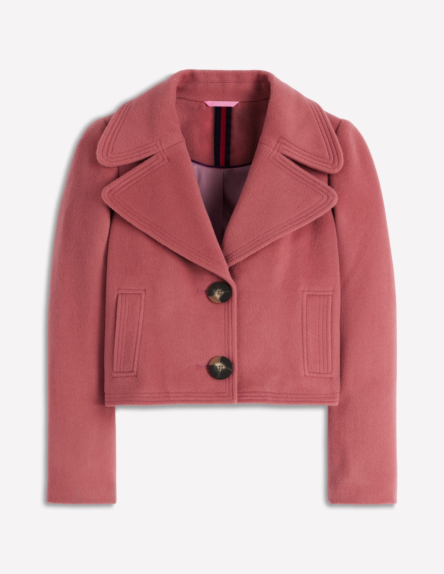 Topstitch Jacket-DUSTY PINK
