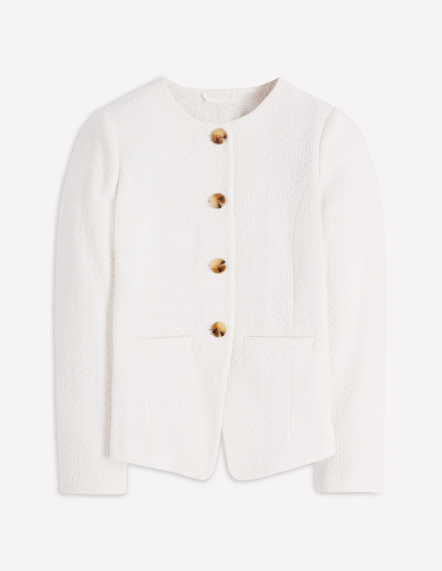 Hampsted Textured Blazer-Cream Texture