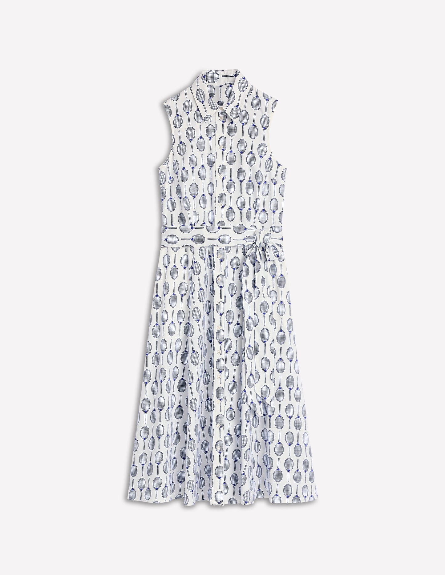 Amy Sleeveless Shirt Dress-Ivory, Tennis