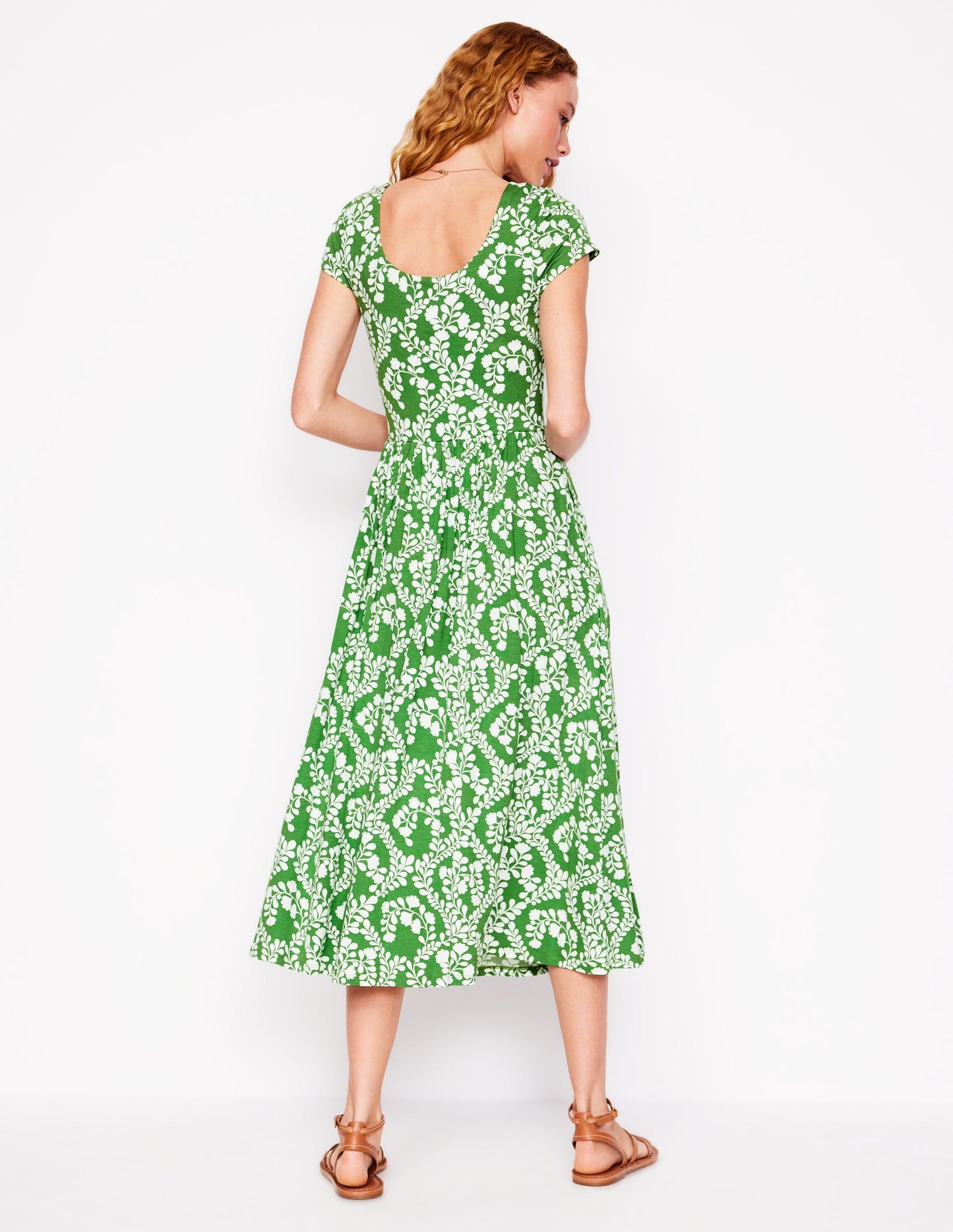 Samantha Scoop Jersey Dress-Paradise Green, Vine