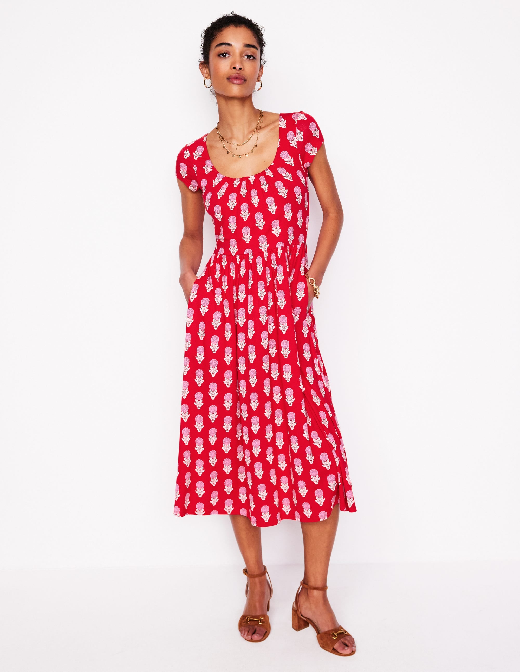 samantha scoop jersey dress Samantha Scoop Jersey Dress - Paradise Green, Vine